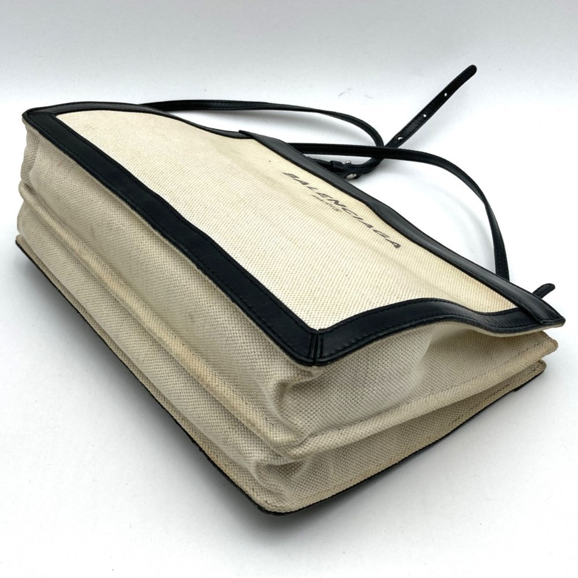 Navy Pochette Canvas and Leather Small