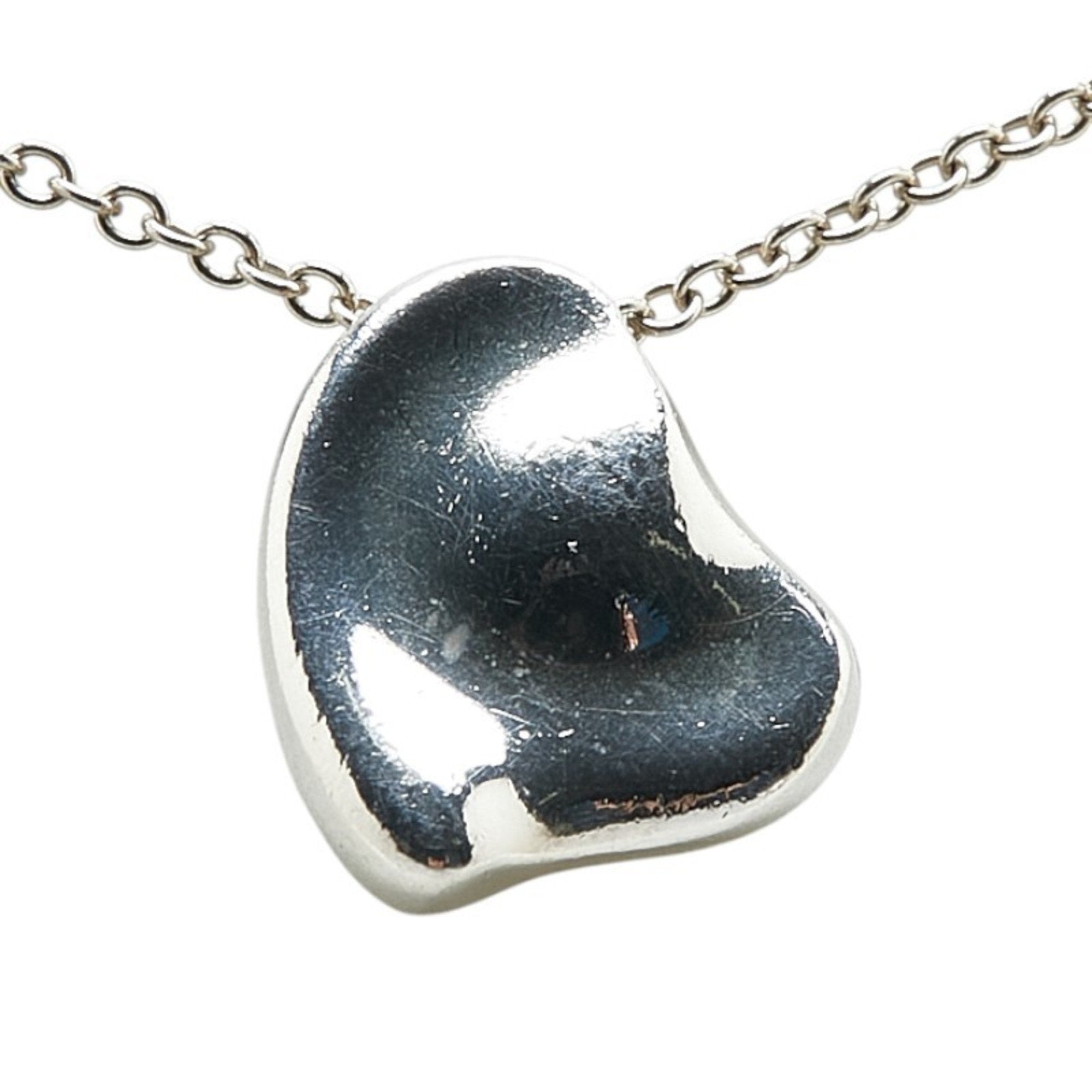 Full Heart Pendant Necklace Sterling Silver
