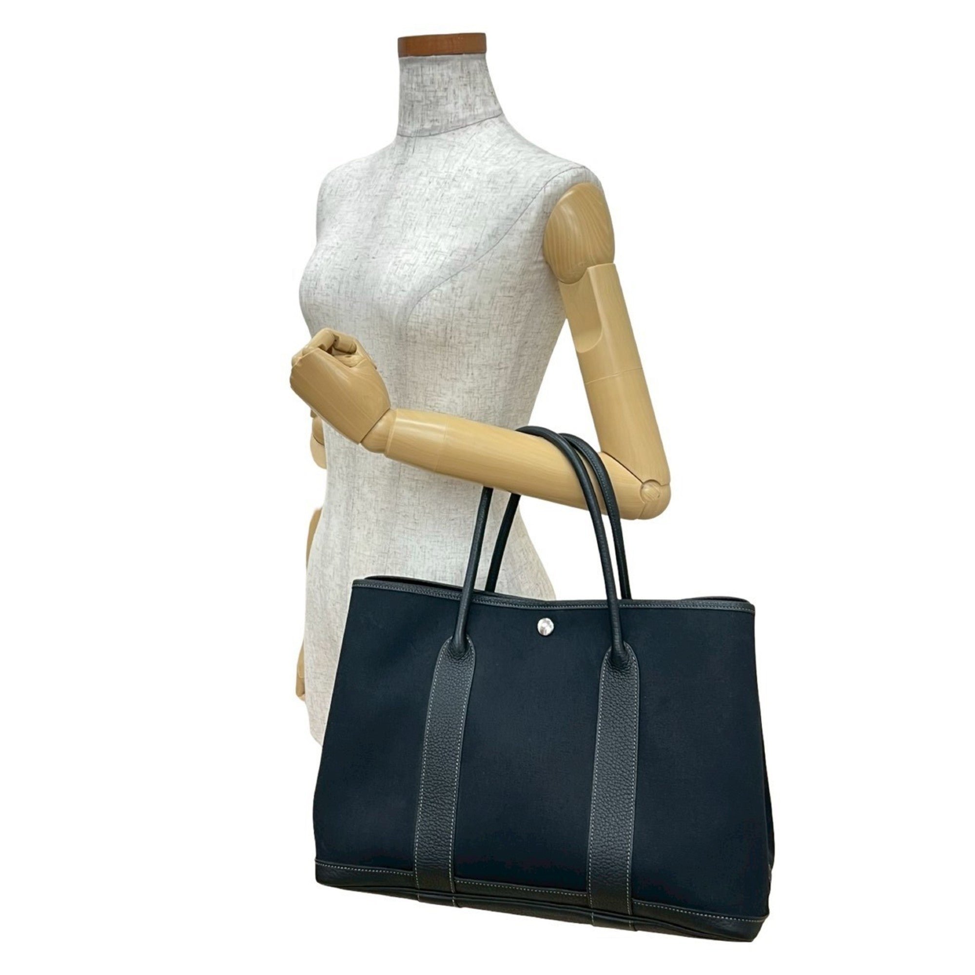 Garden Party Tote Toile and Leather 36