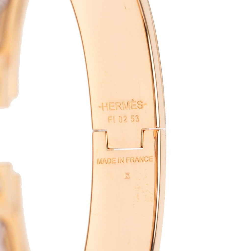 H Motif Bangle Pink Gold White and Multi-Color Plating Bracelet
