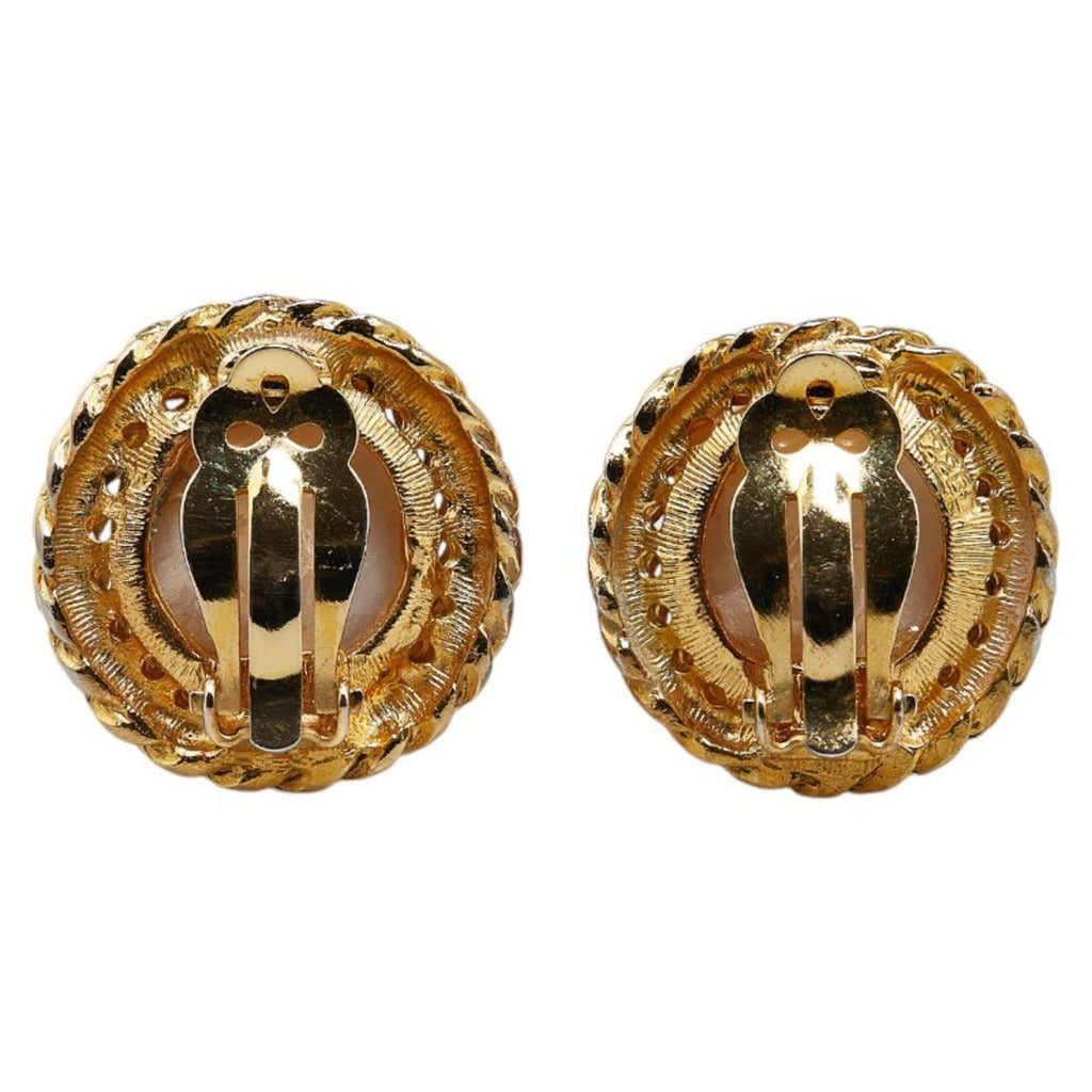 Clip-On Earrings Pearl Clip-On Gold-Tone Metal