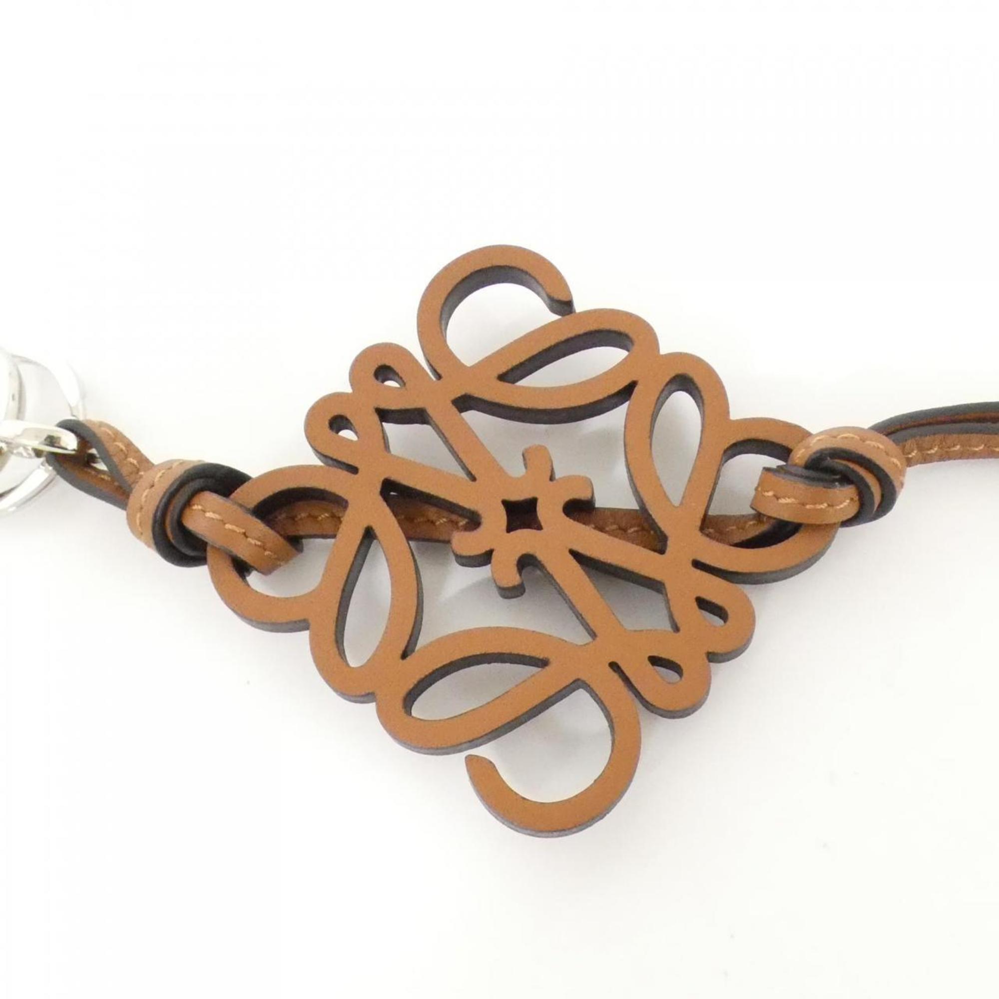 Charm Leather Brown Handbag Charm