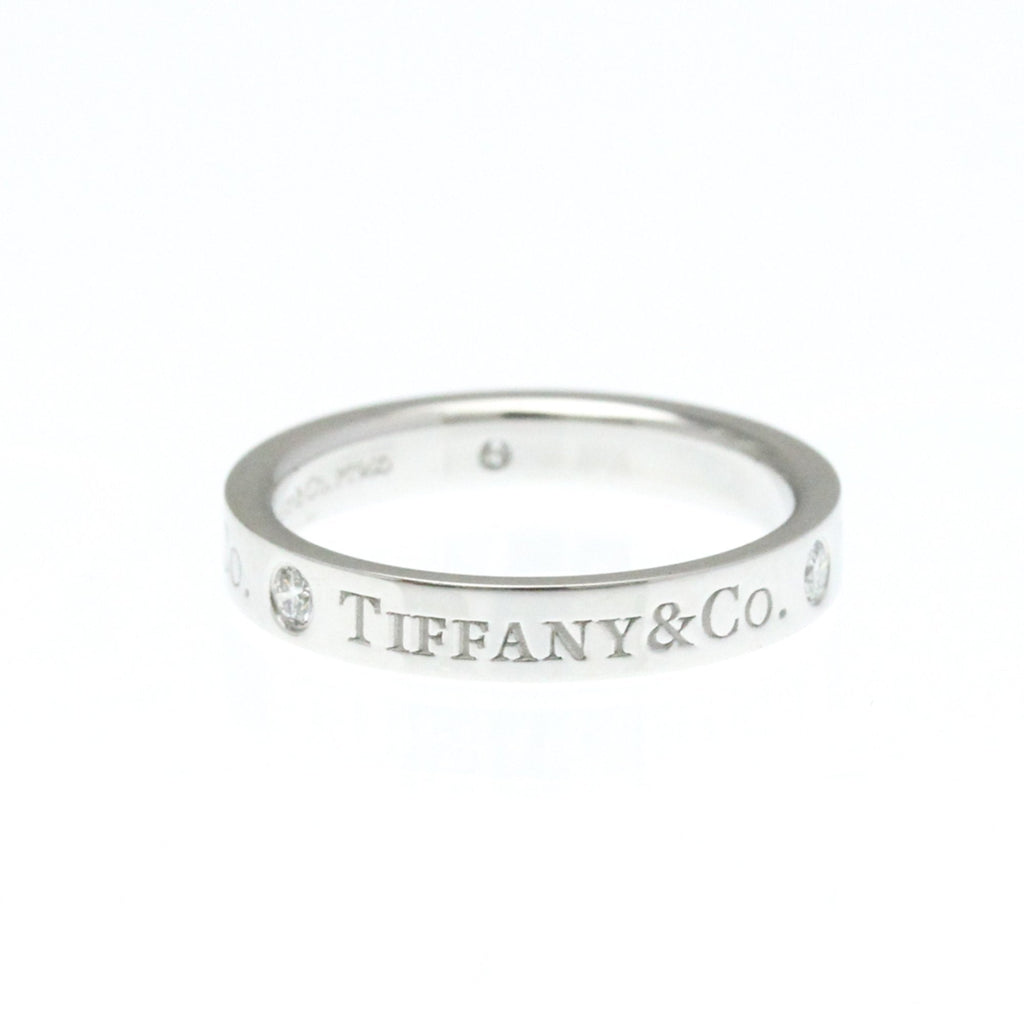 Flat Band Ring Platinum with Diamond