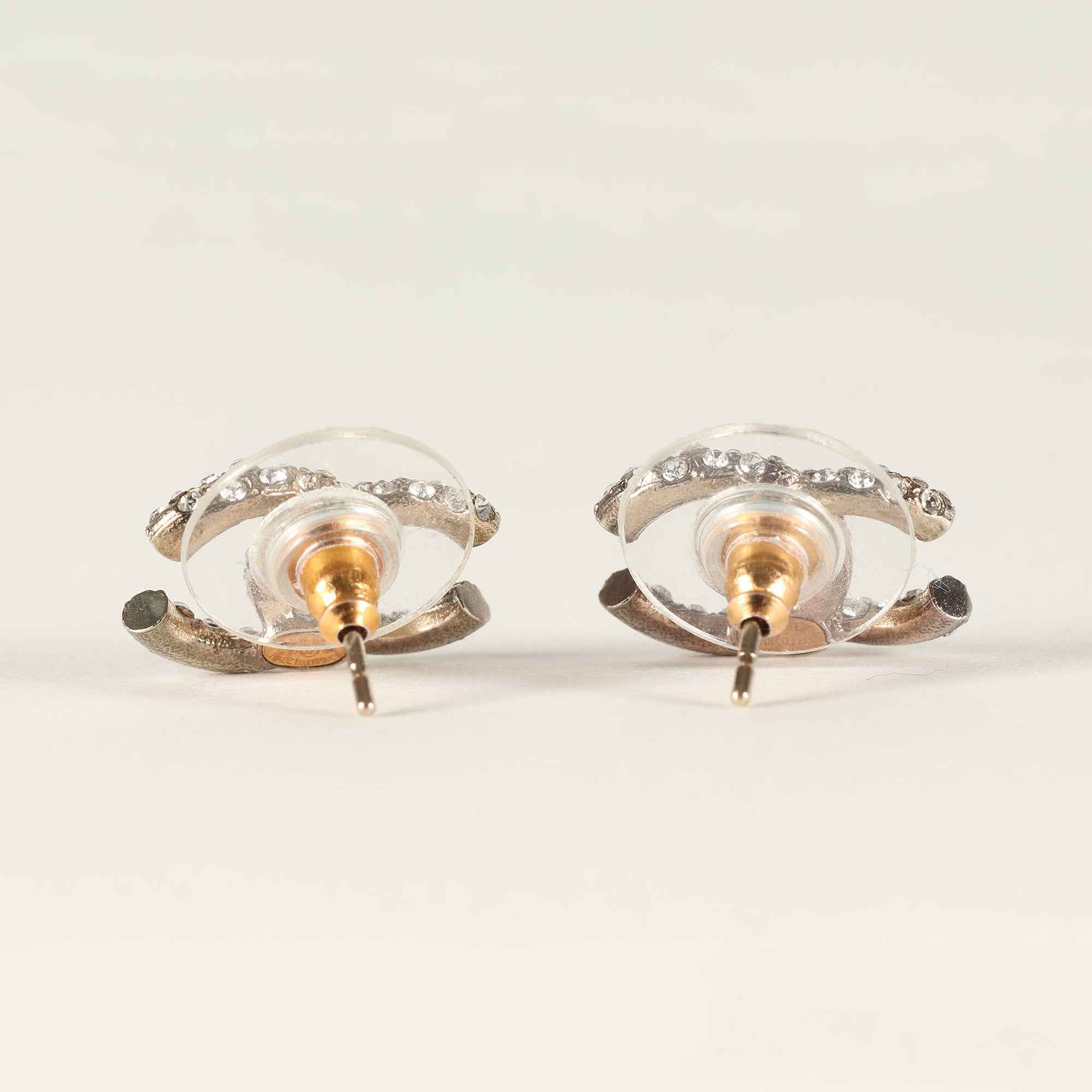 CC Logo Earrings Metal Gold-Tone Metal