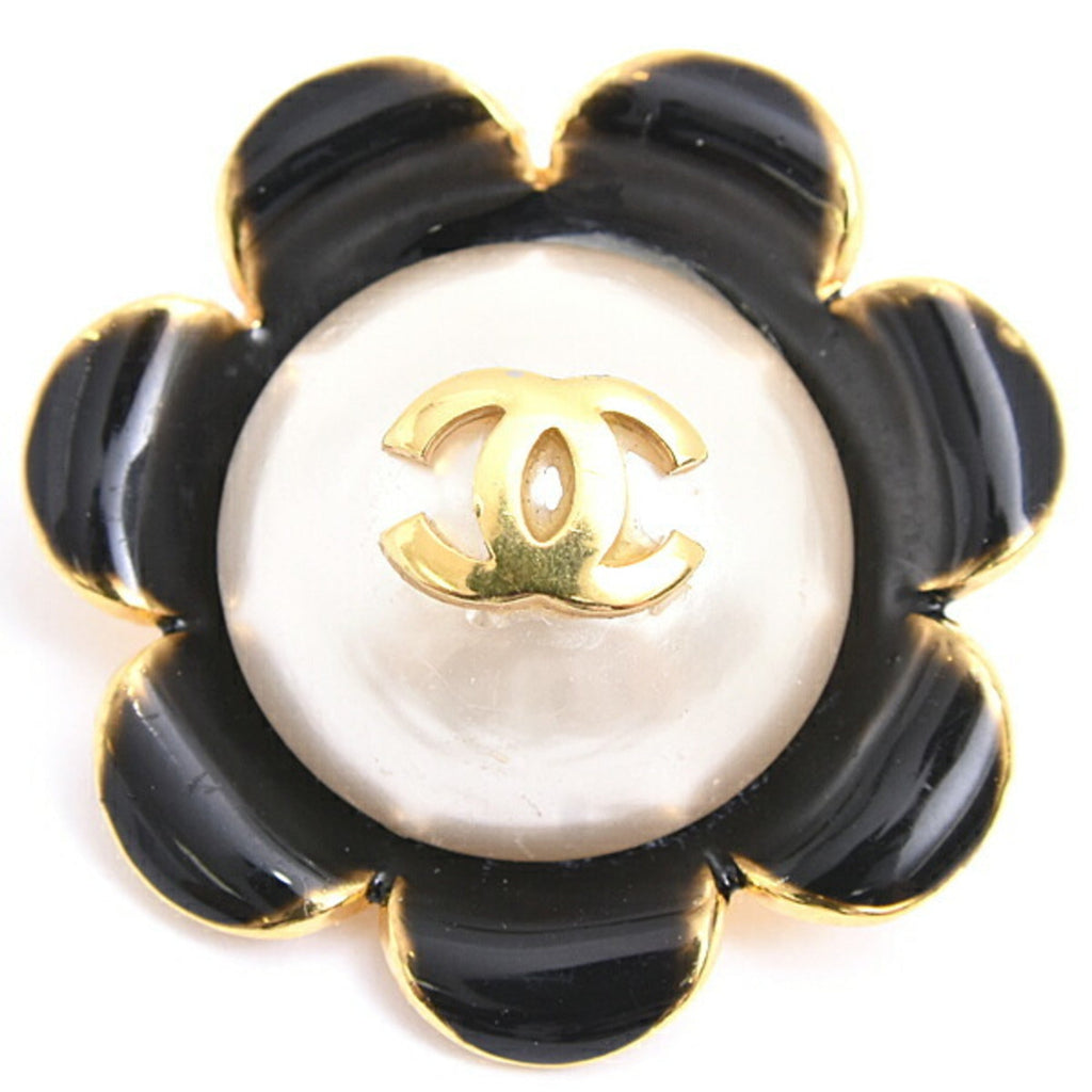 CC Logo Flower Brooch Metal