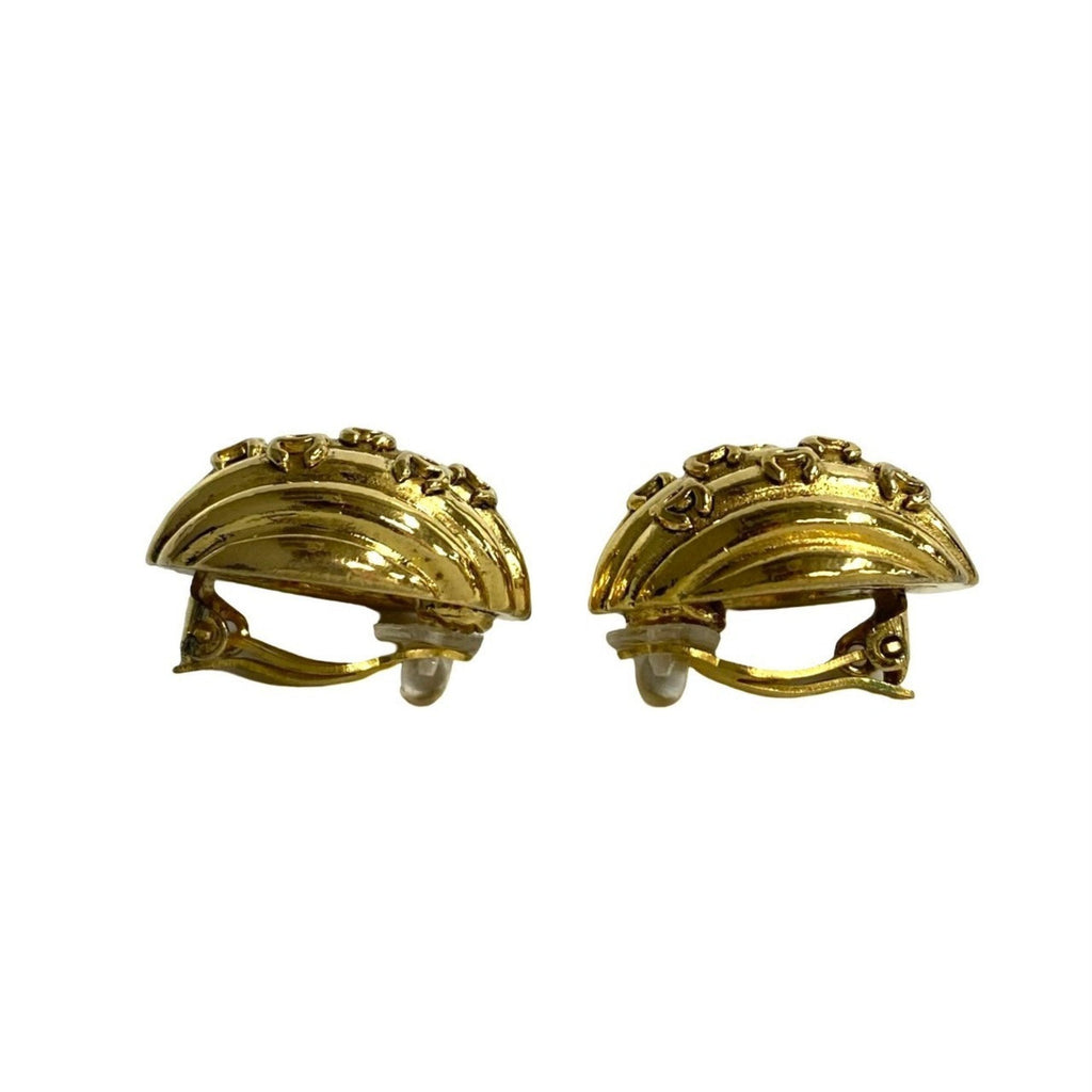 CC Logo Earrings Metal Gold-Tone Metal