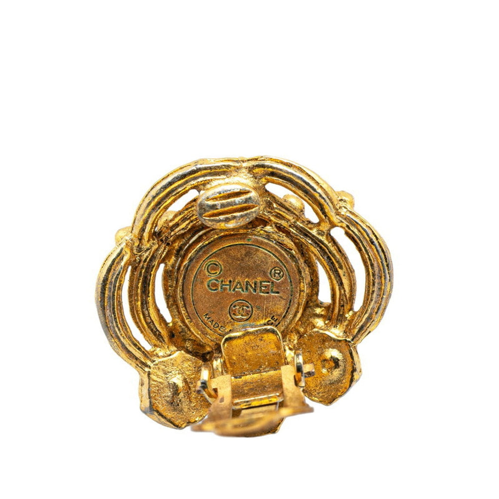 Clip-On Earrings Pearl Clip-On Gold-Tone Metal