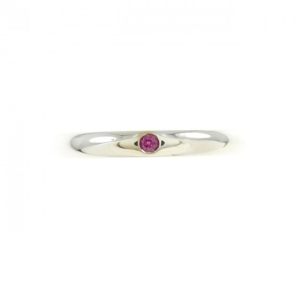 Band Ring Sterling Silver with Ruby