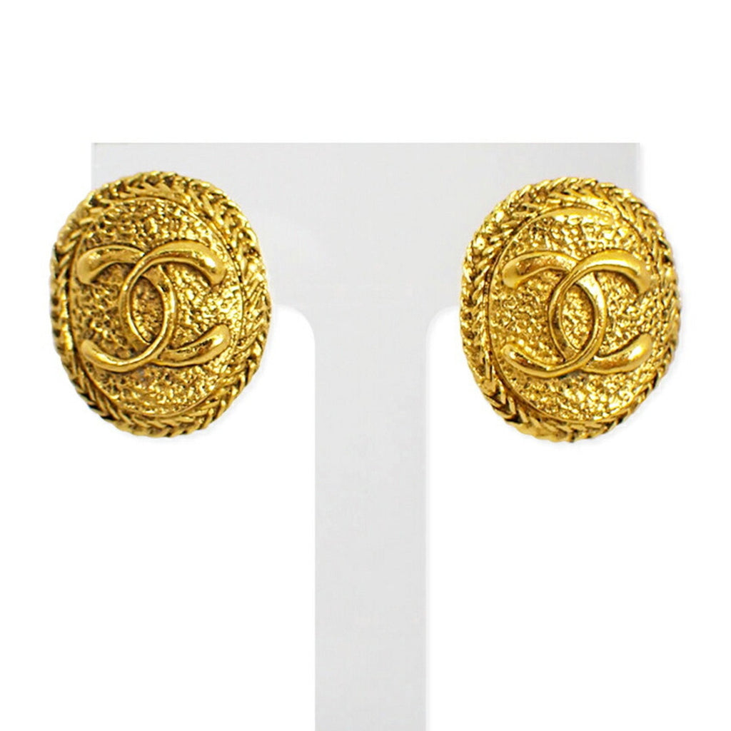 CC Logo Clip-On Earrings Metal