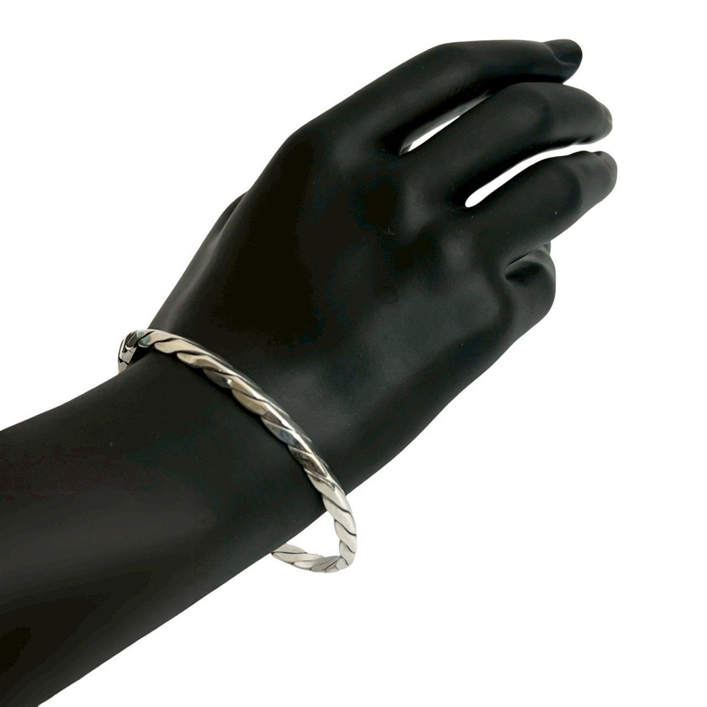 Knife Edge Twist Bracelet Sterling Silver