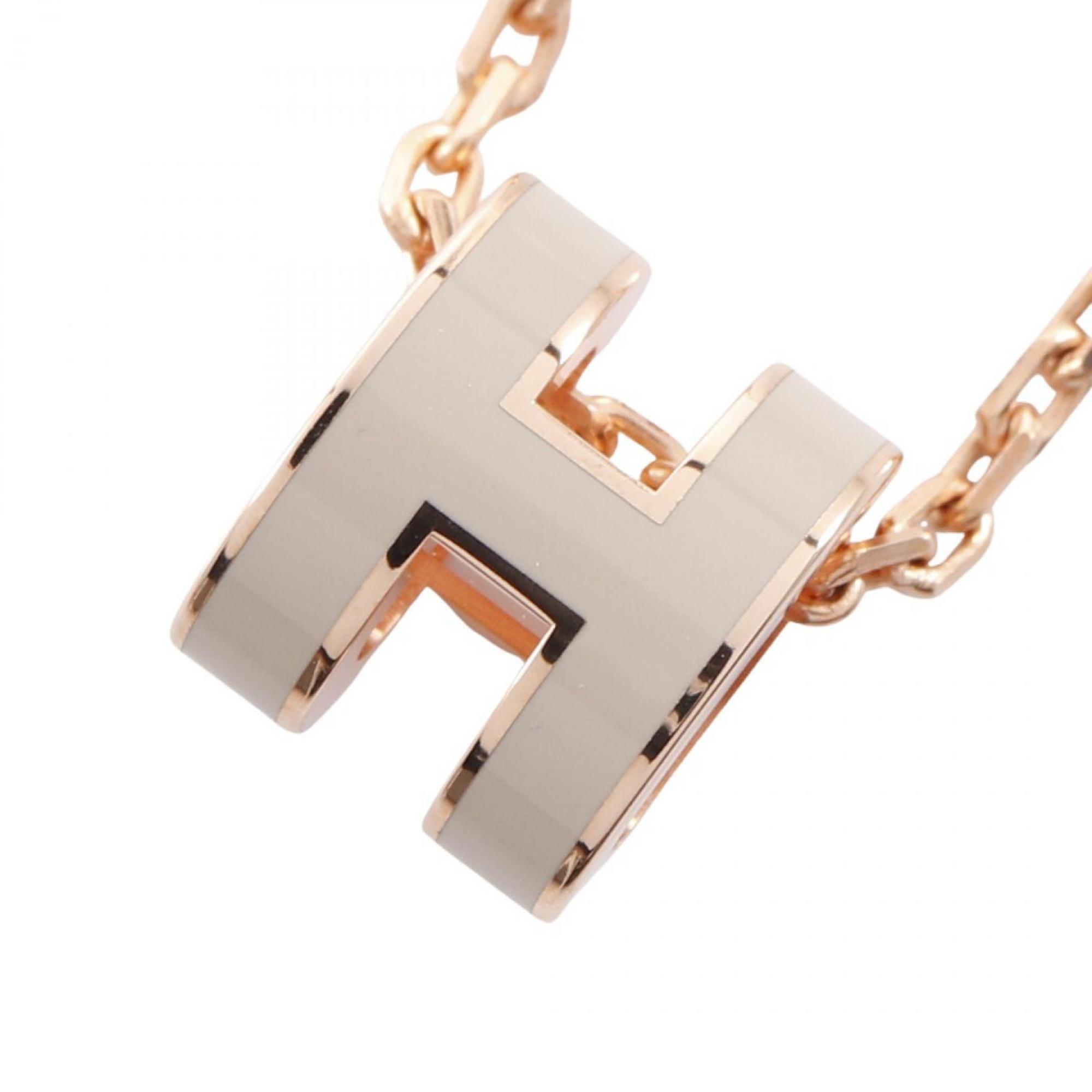 Pop H Pendant Necklace Gold-Tone Metal