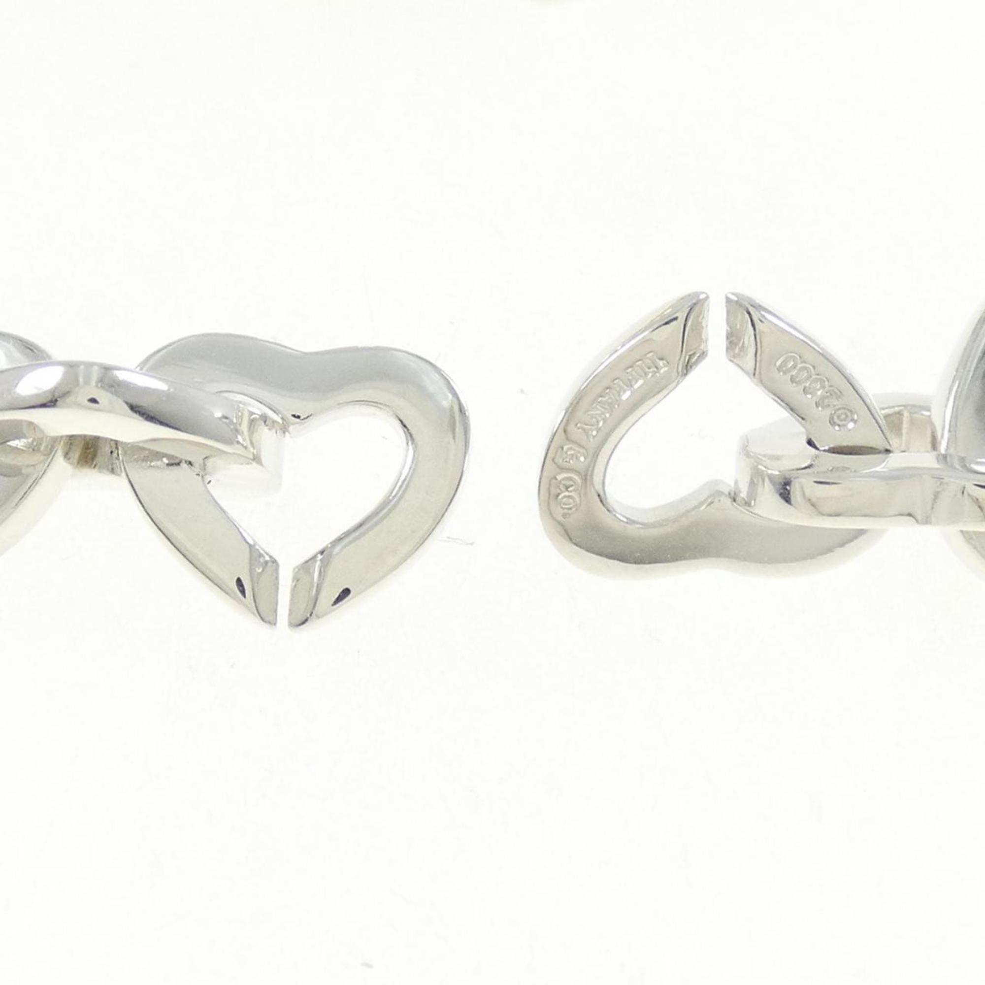 Heart Link Bracelet Sterling Silver and 18K Yellow Gold