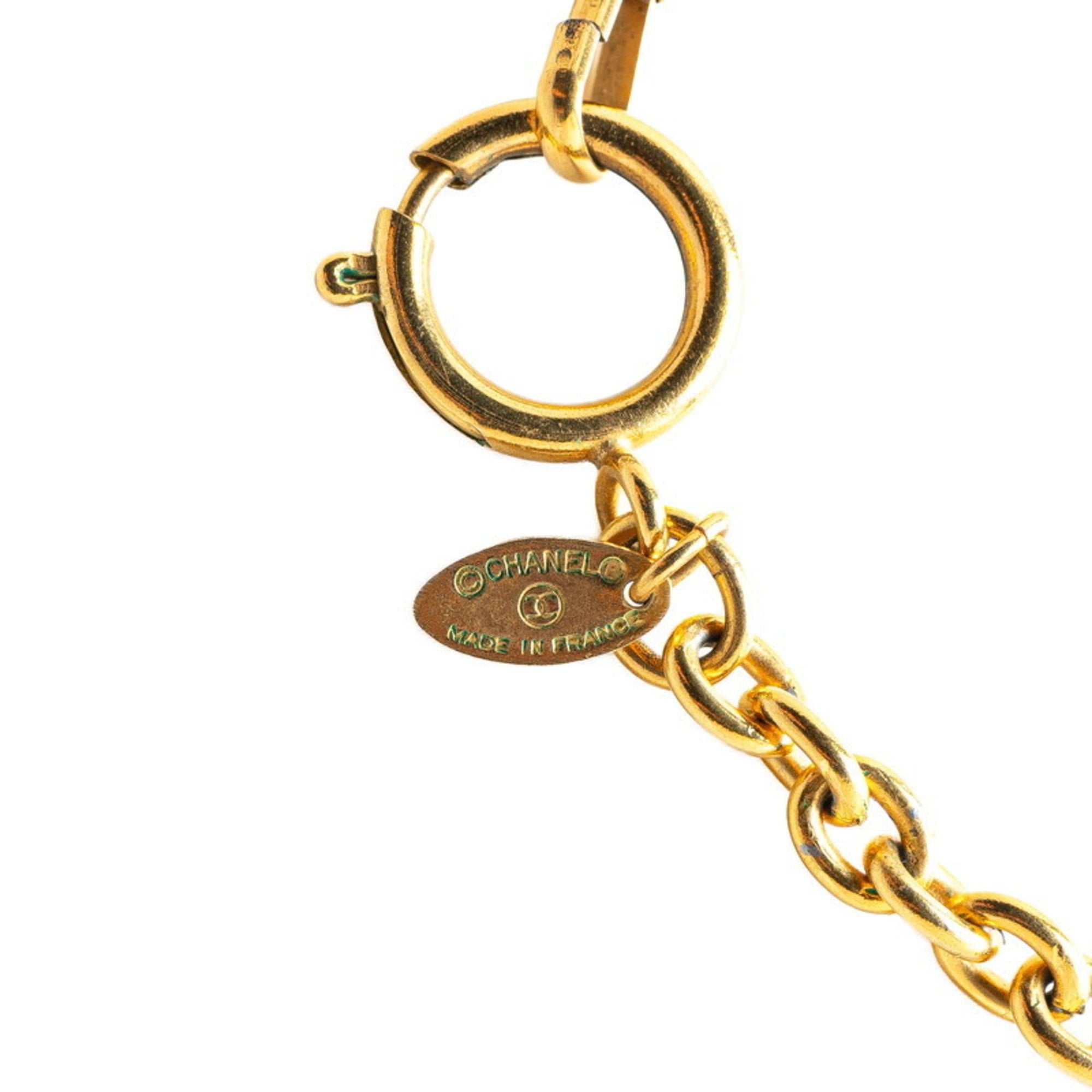 CC Logo Pendant Necklace Metal