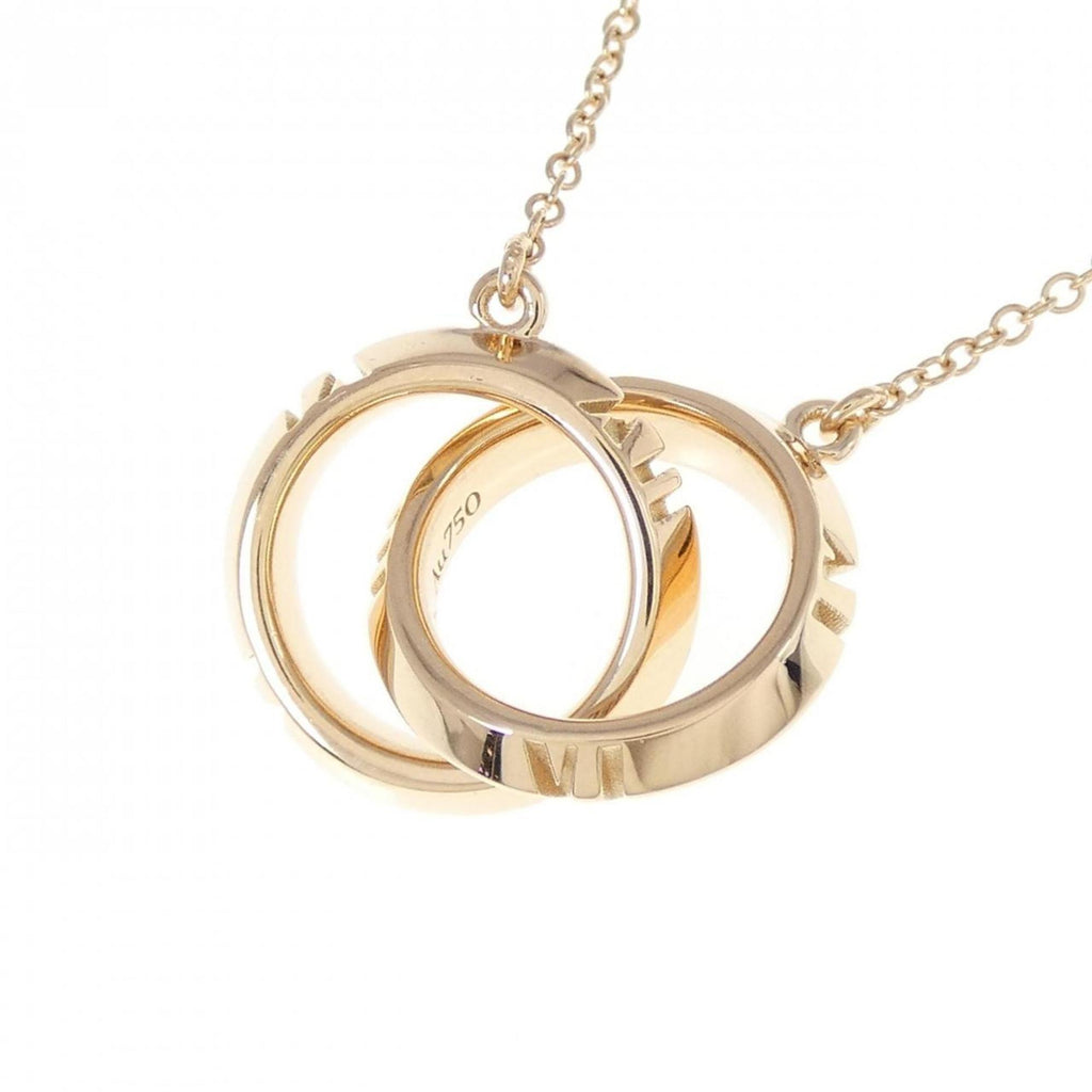 X Closed Interlocking Pendant Necklace 18K Rose Gold