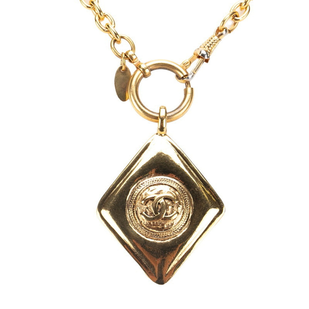 CC Logo Pendant Necklace Metal
