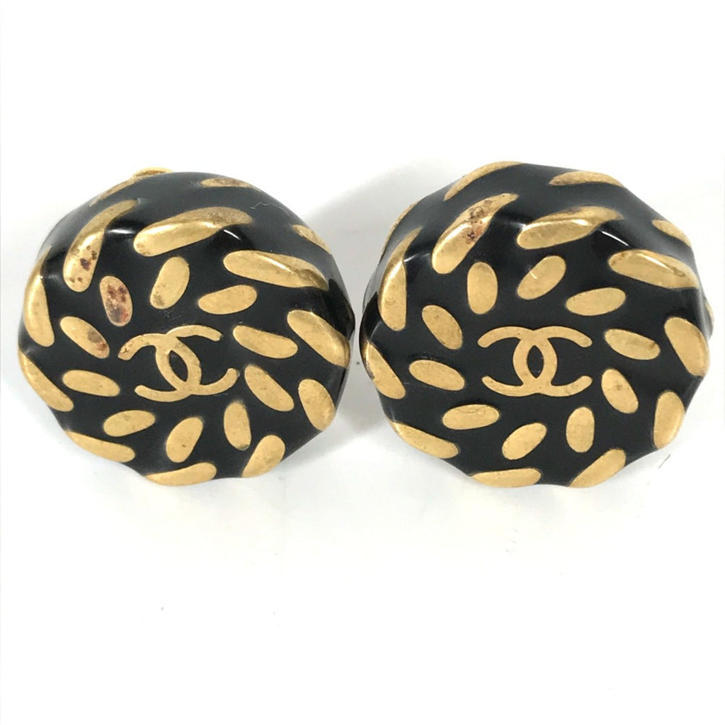 Vintage Earrings Gold-Tone Metal