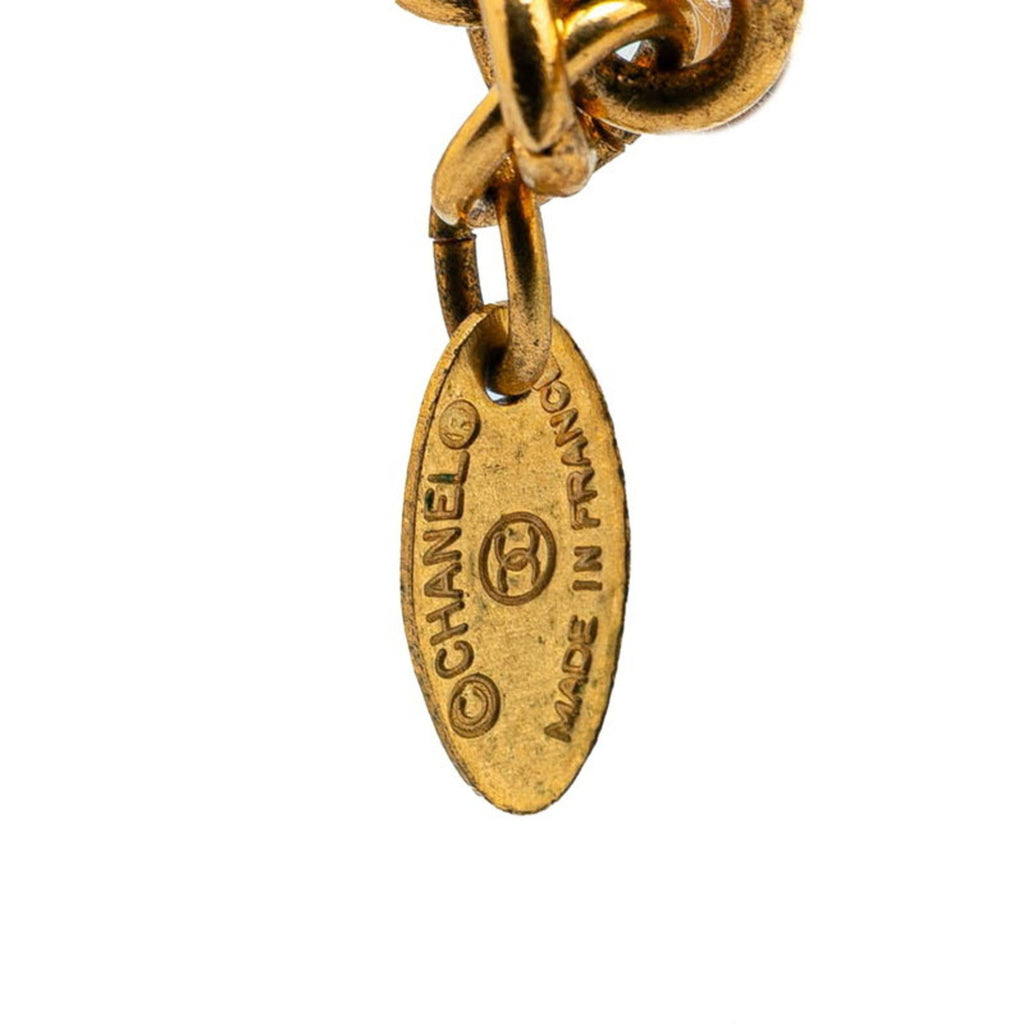 CC Logo Chain Pendant Necklace Metal