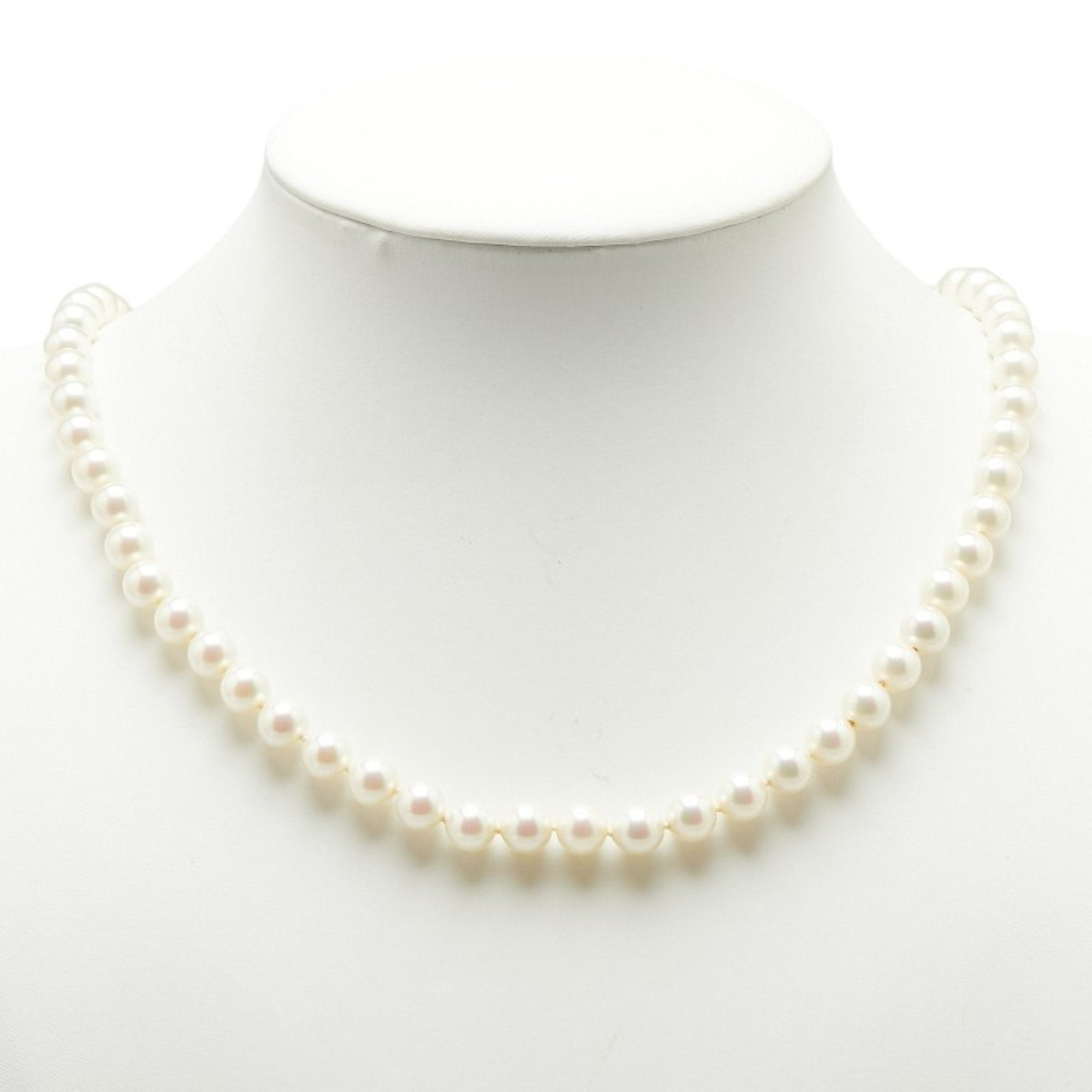 Pendant Necklace Gold With Pearl and Rhinestone