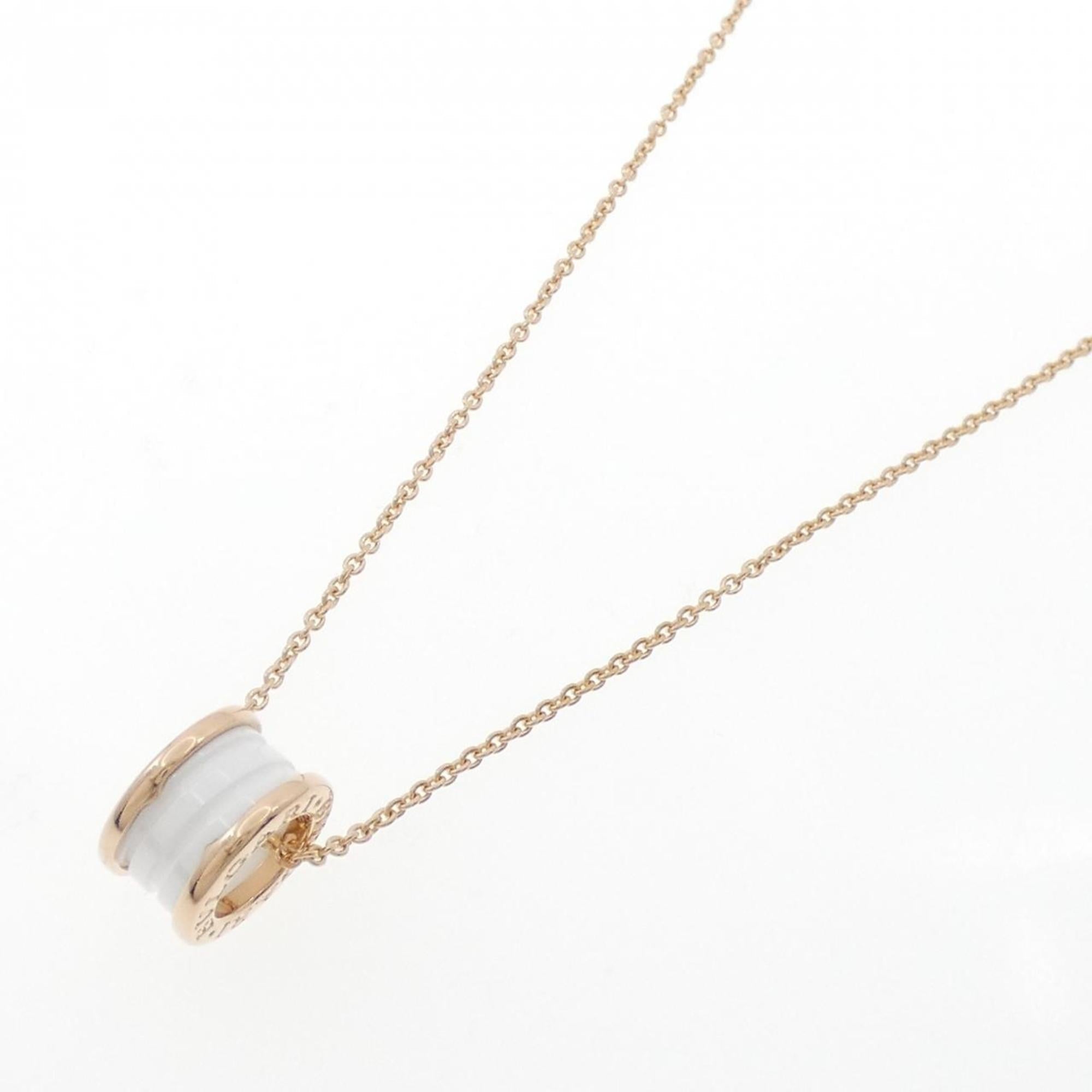 B.Zero1 Pendant Necklace Ceramic and 18K Rose Gold