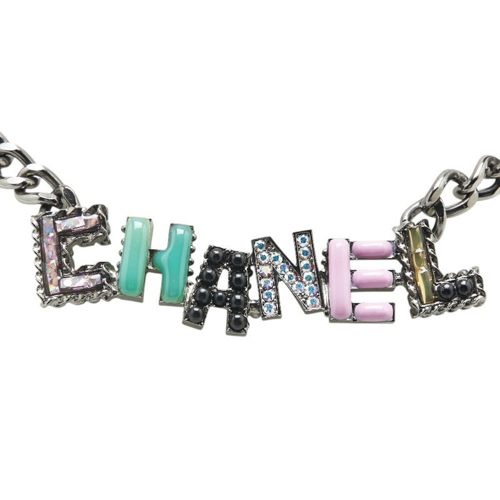 Necklace Metal and Plastic with Rhinestone