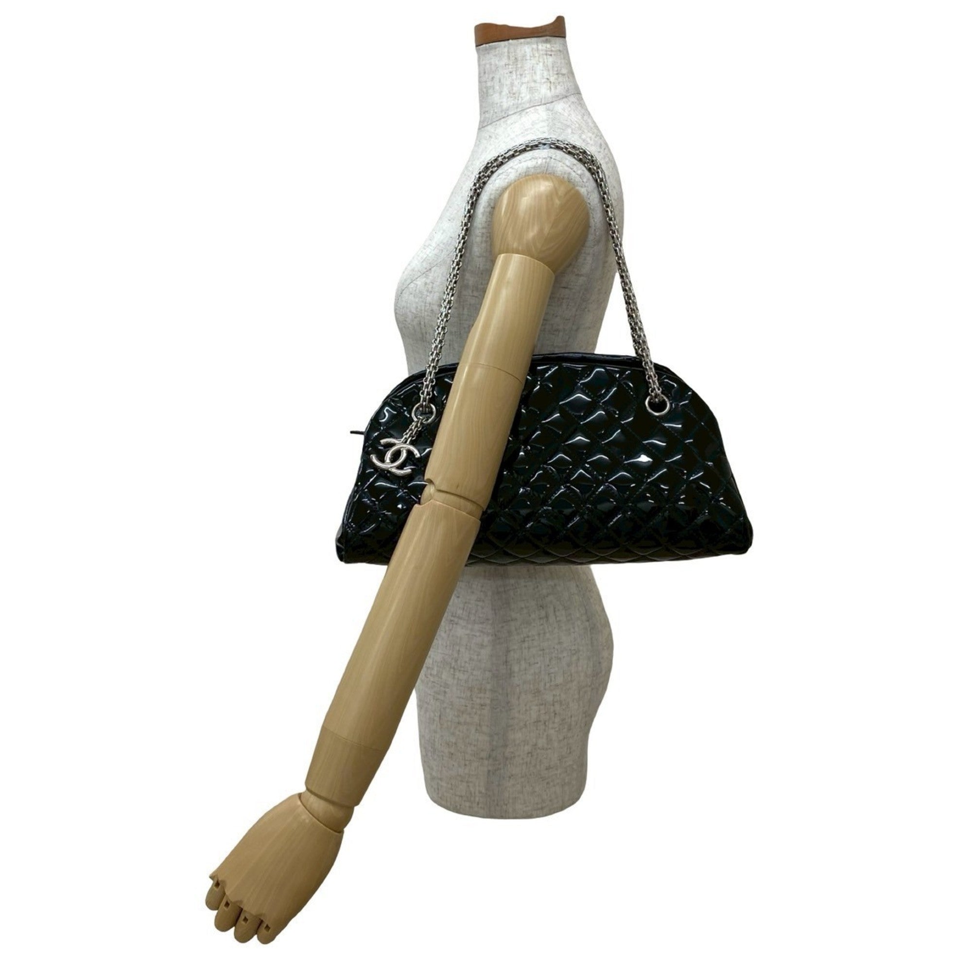 Just Mademoiselle Bag Quilted Patent Medium