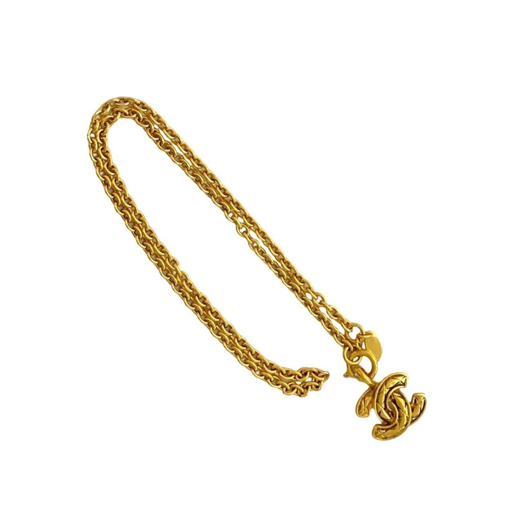 CC Logo Pendant Necklace Metal