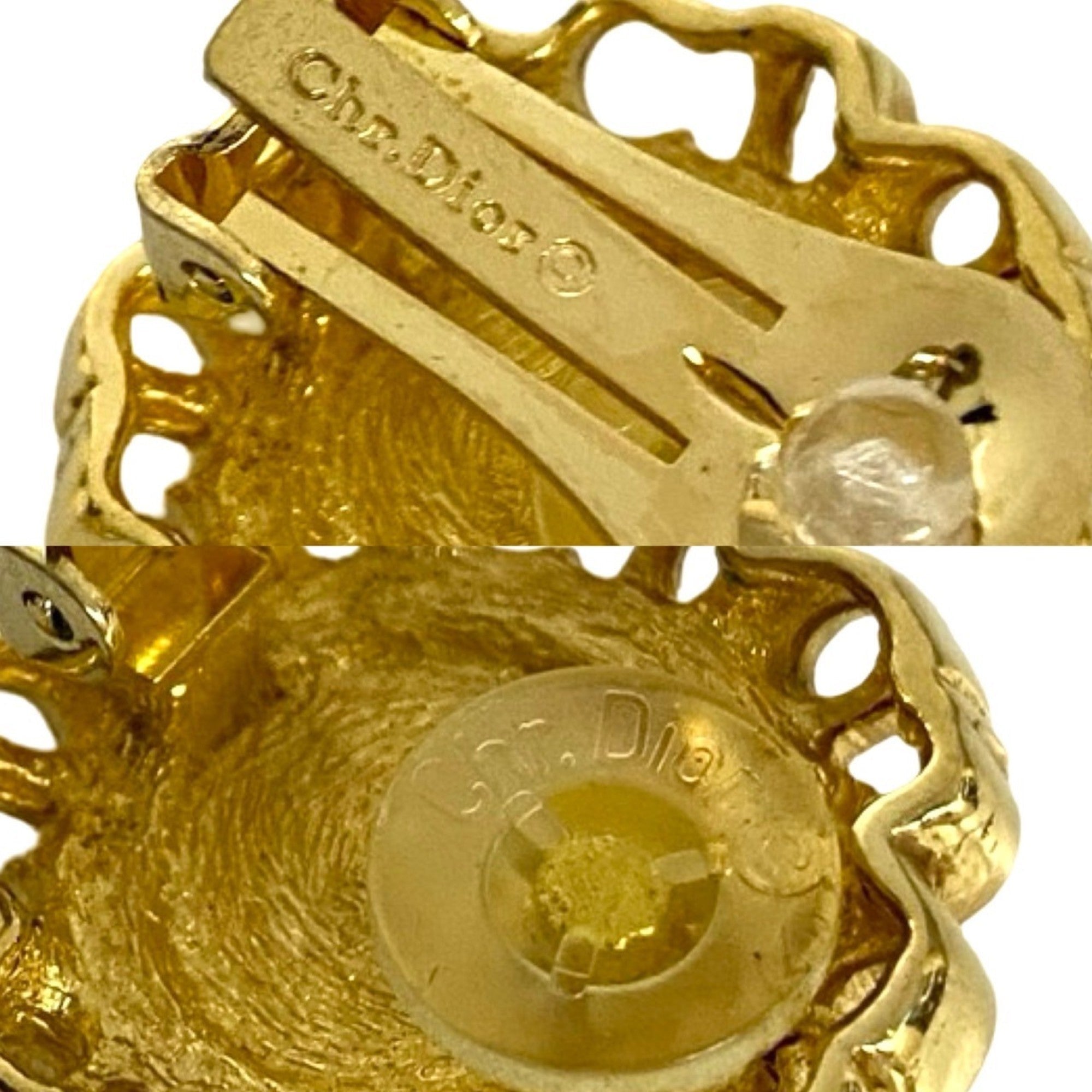 Earrings Logo Gold-Tone Metal