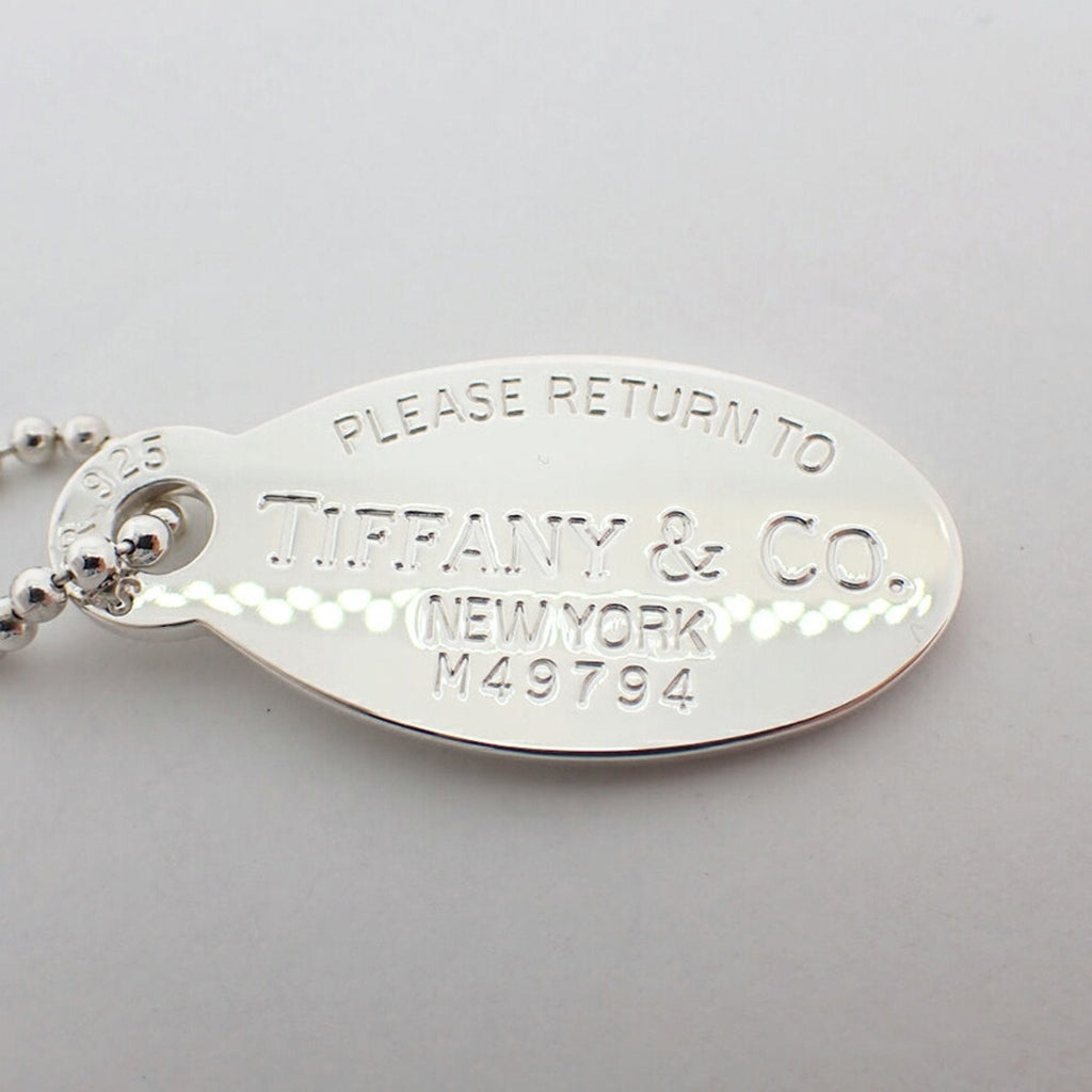 Return To Tiffany Oval Pendant Necklace Sterling Silver