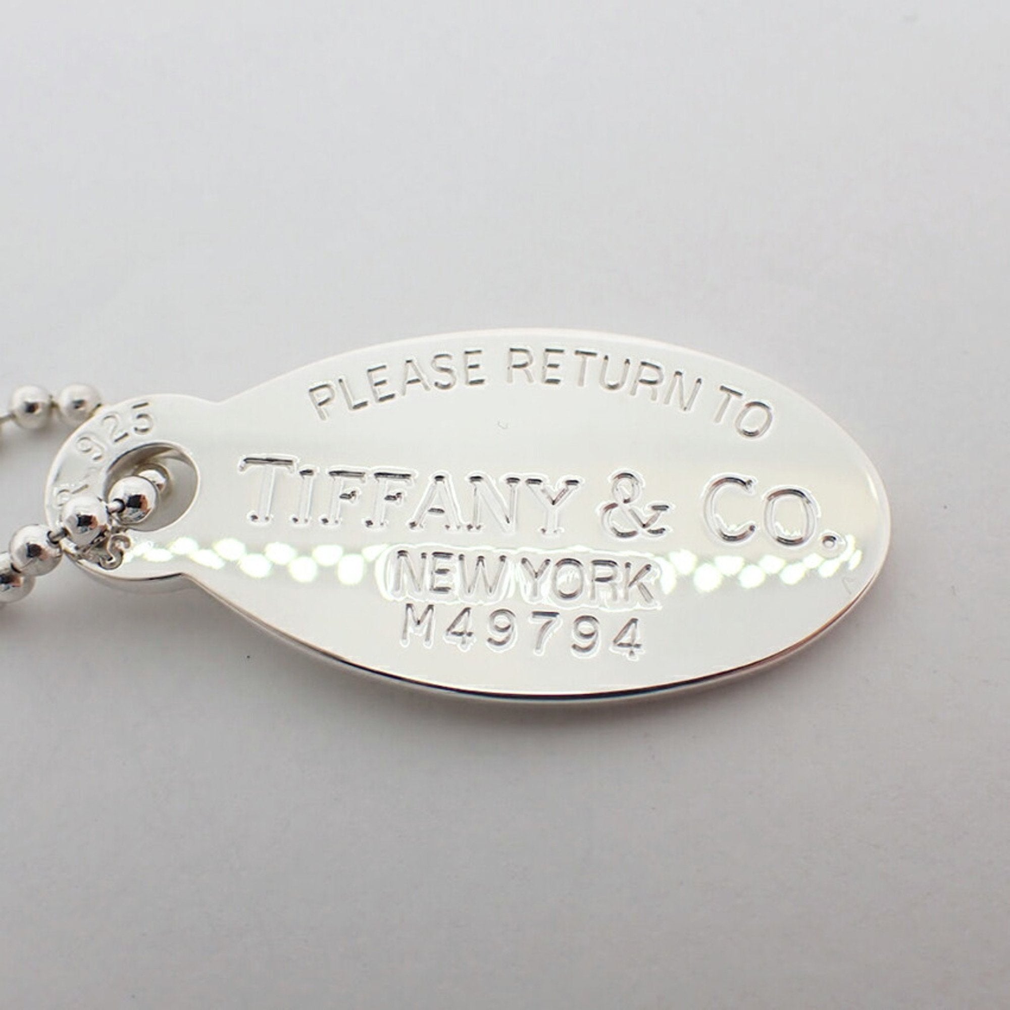 Return To Tiffany Oval Pendant Necklace Sterling Silver