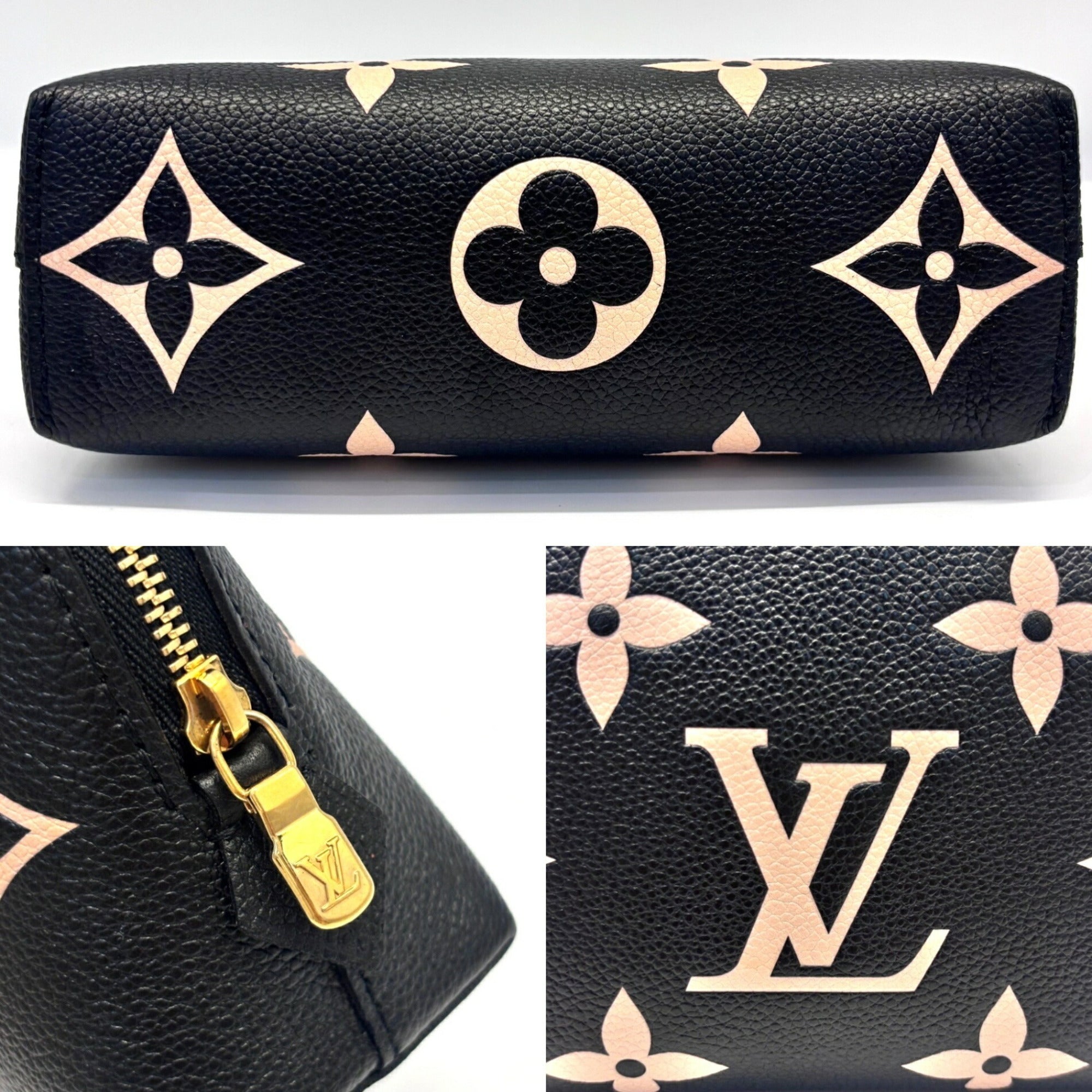 Double Zip Pochette Bicolor Monogram Empreinte Giant
