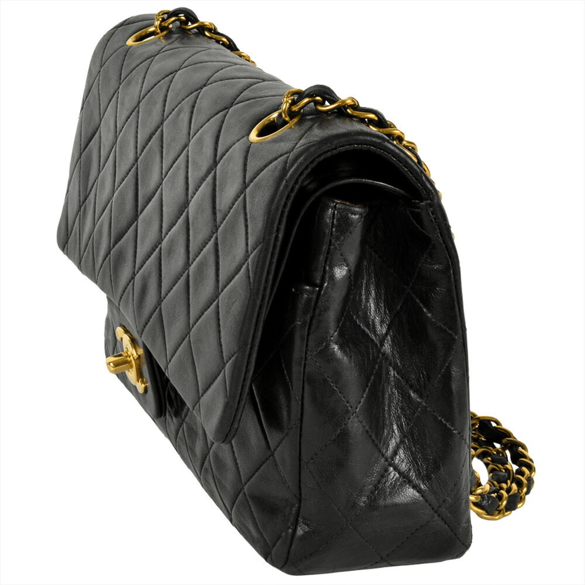 Vintage Classic Double Flap Bag Quilted Lambskin Medium