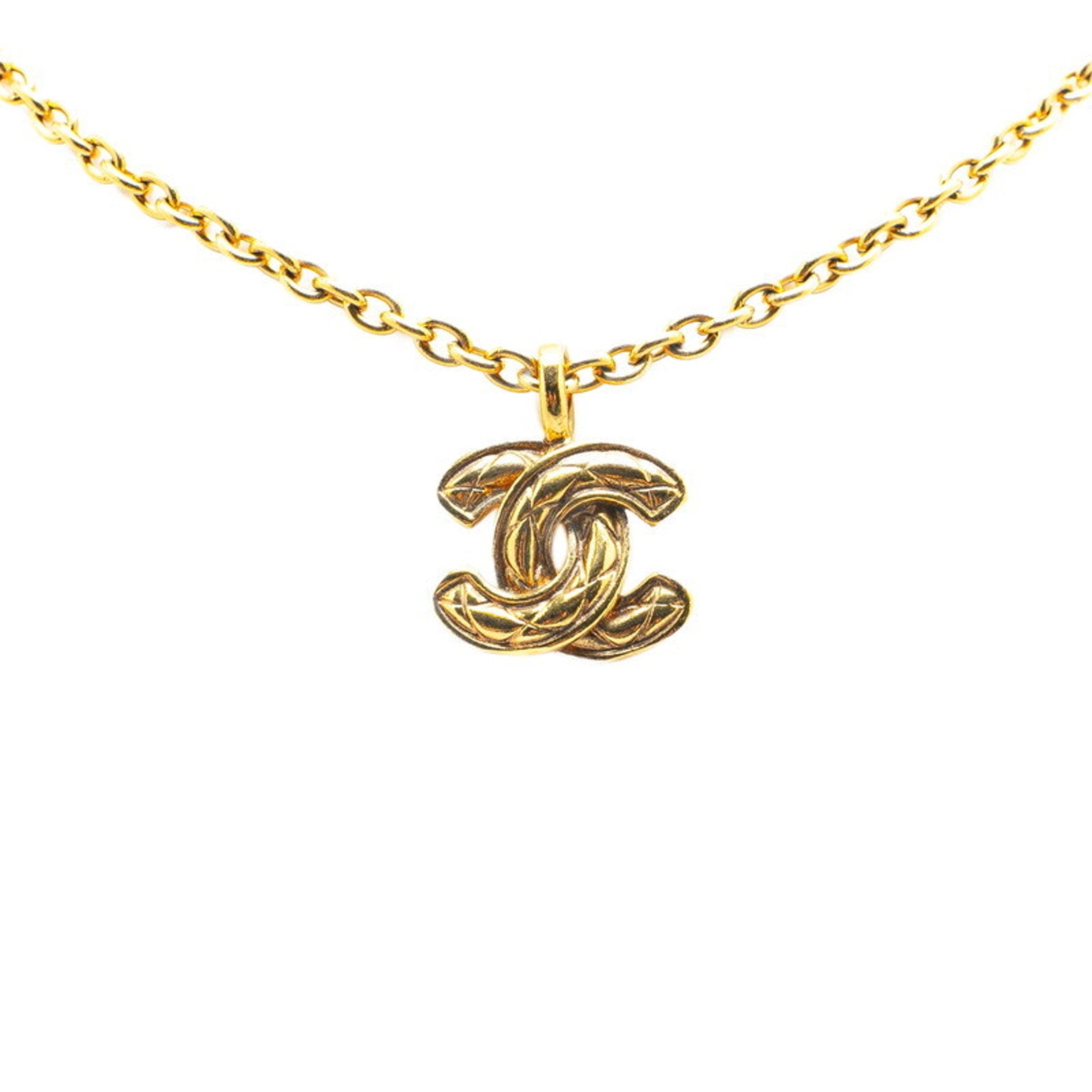 CC Logo Pendant Necklace Metal