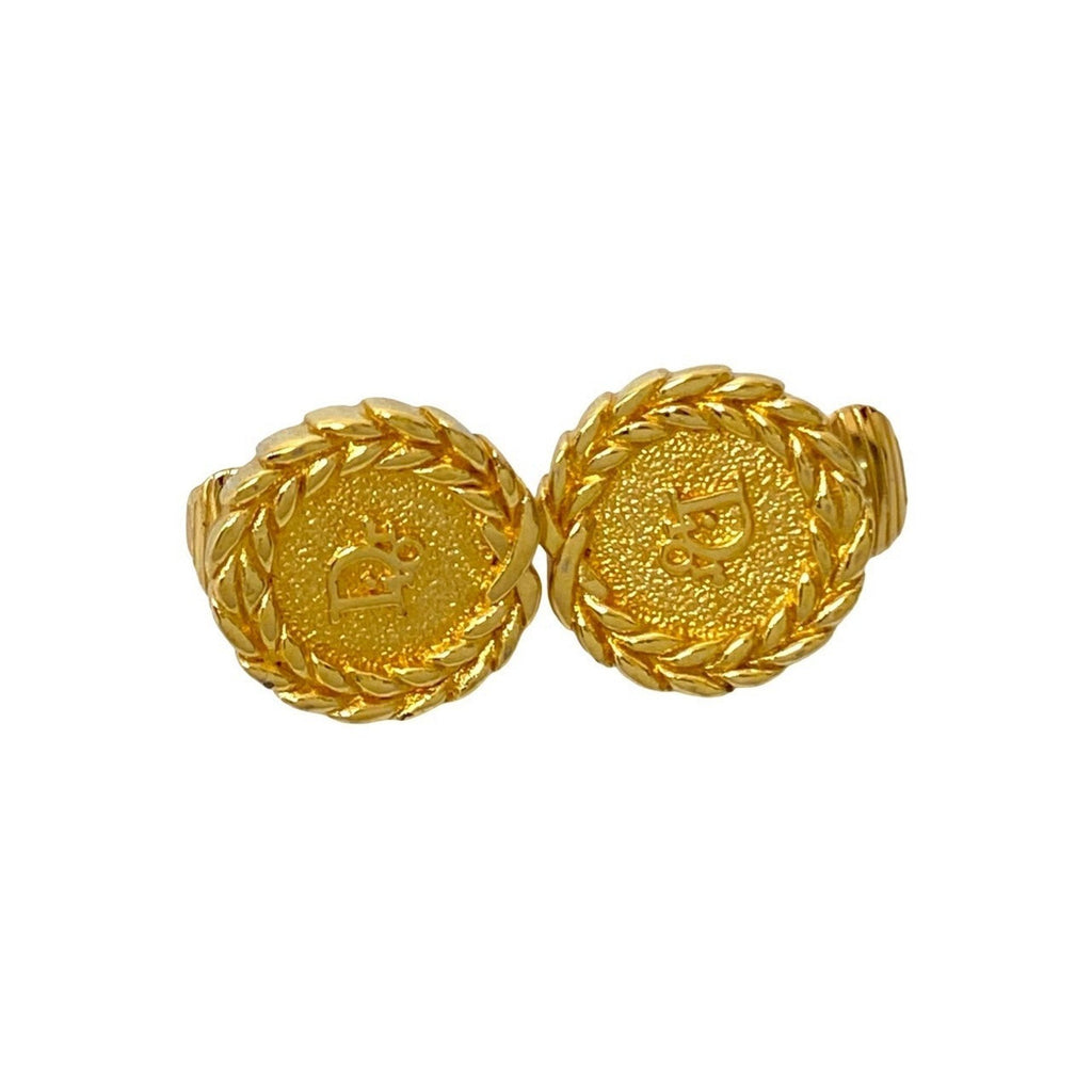 Earrings Logo Gold-Tone Metal