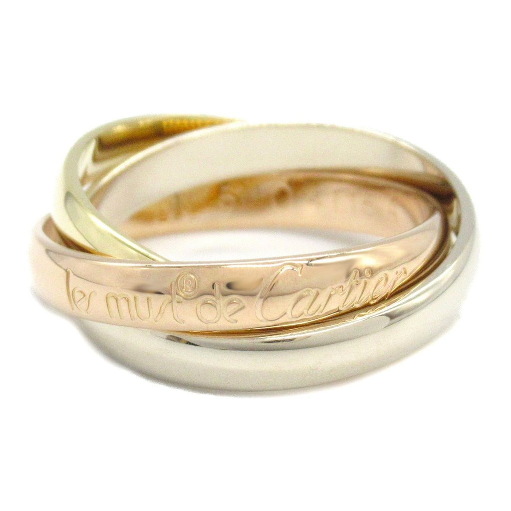 Vendome Louis Cartier Band Ring 18K Tricolor Gold