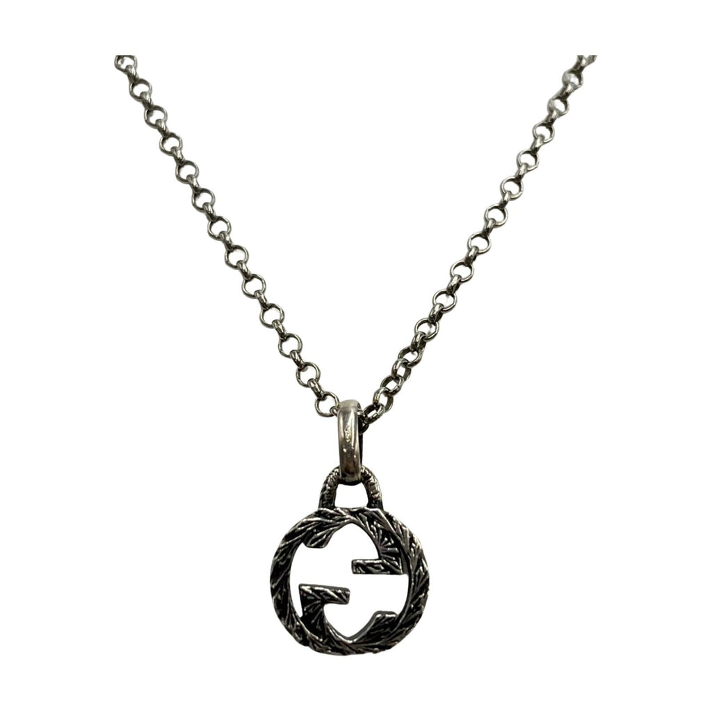 Interlocking G Pendant Necklace Sterling Silver