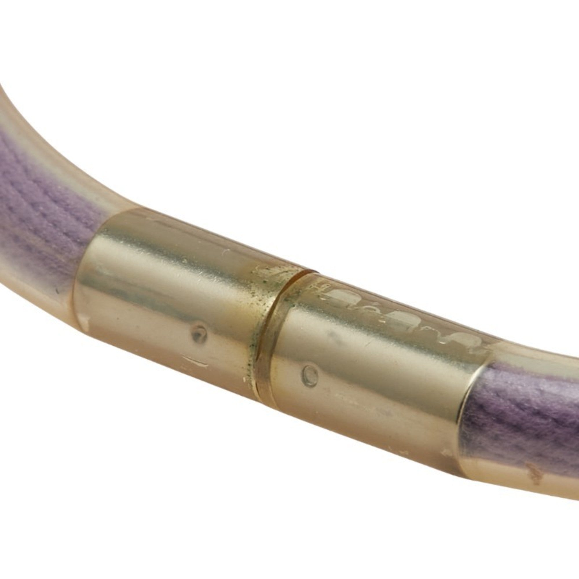 Tube Bracelet Vinyl Purple and Gold