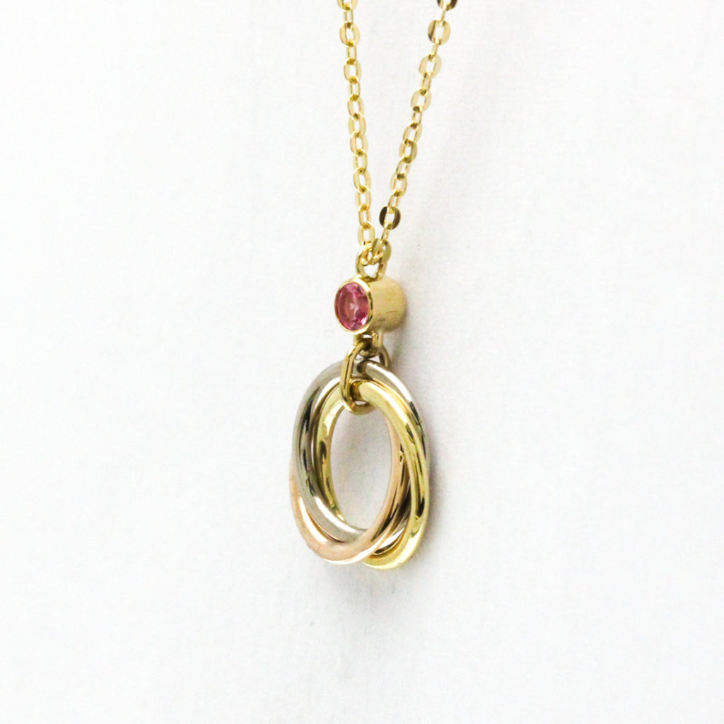 Trinity Pendant Necklace 18K Tricolor Gold