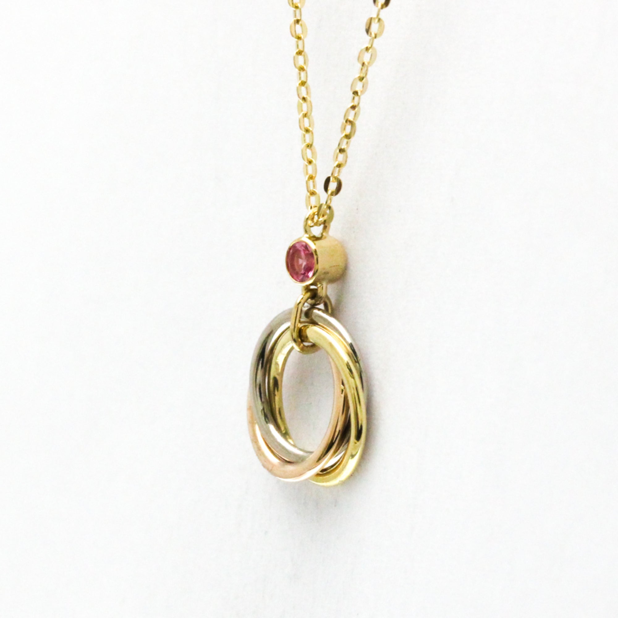 Trinity Pendant Necklace 18K Tricolor Gold