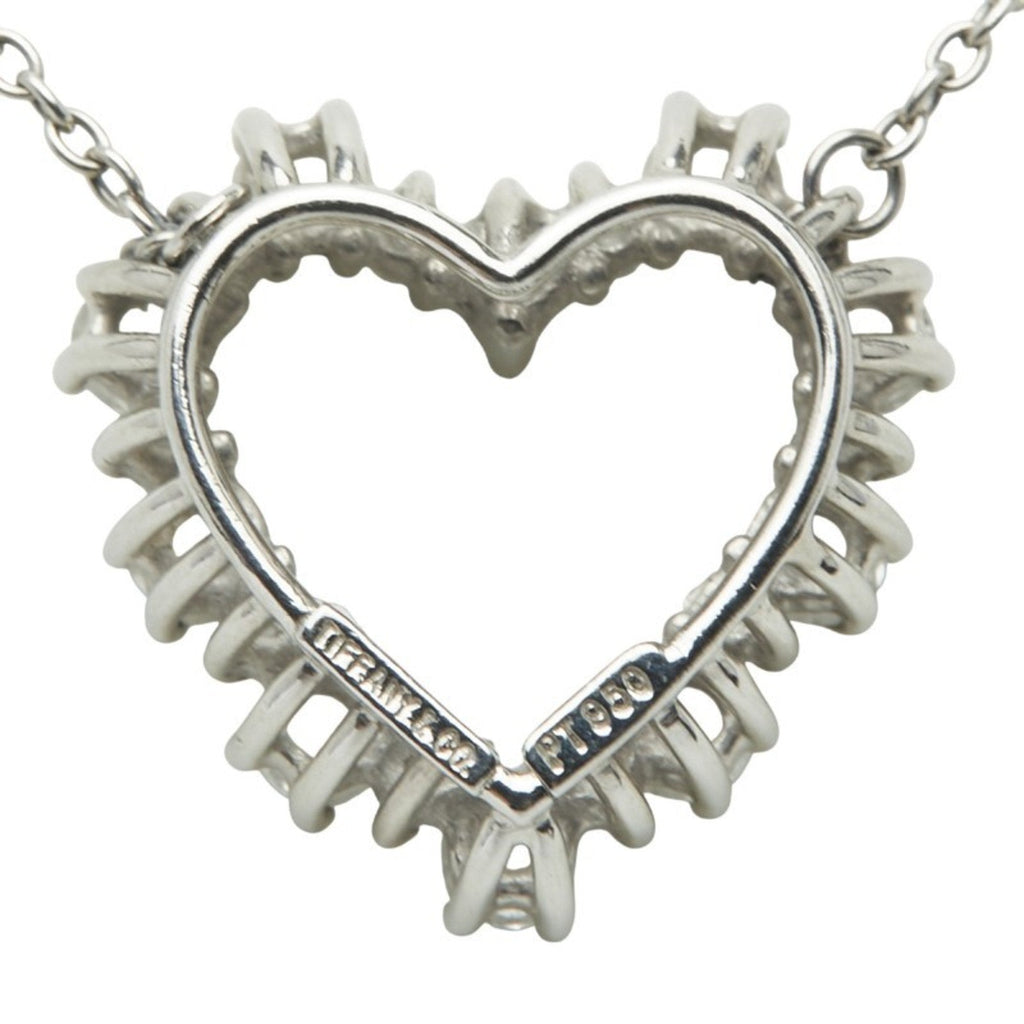 Sentimental Heart Pendant Necklace Platinum