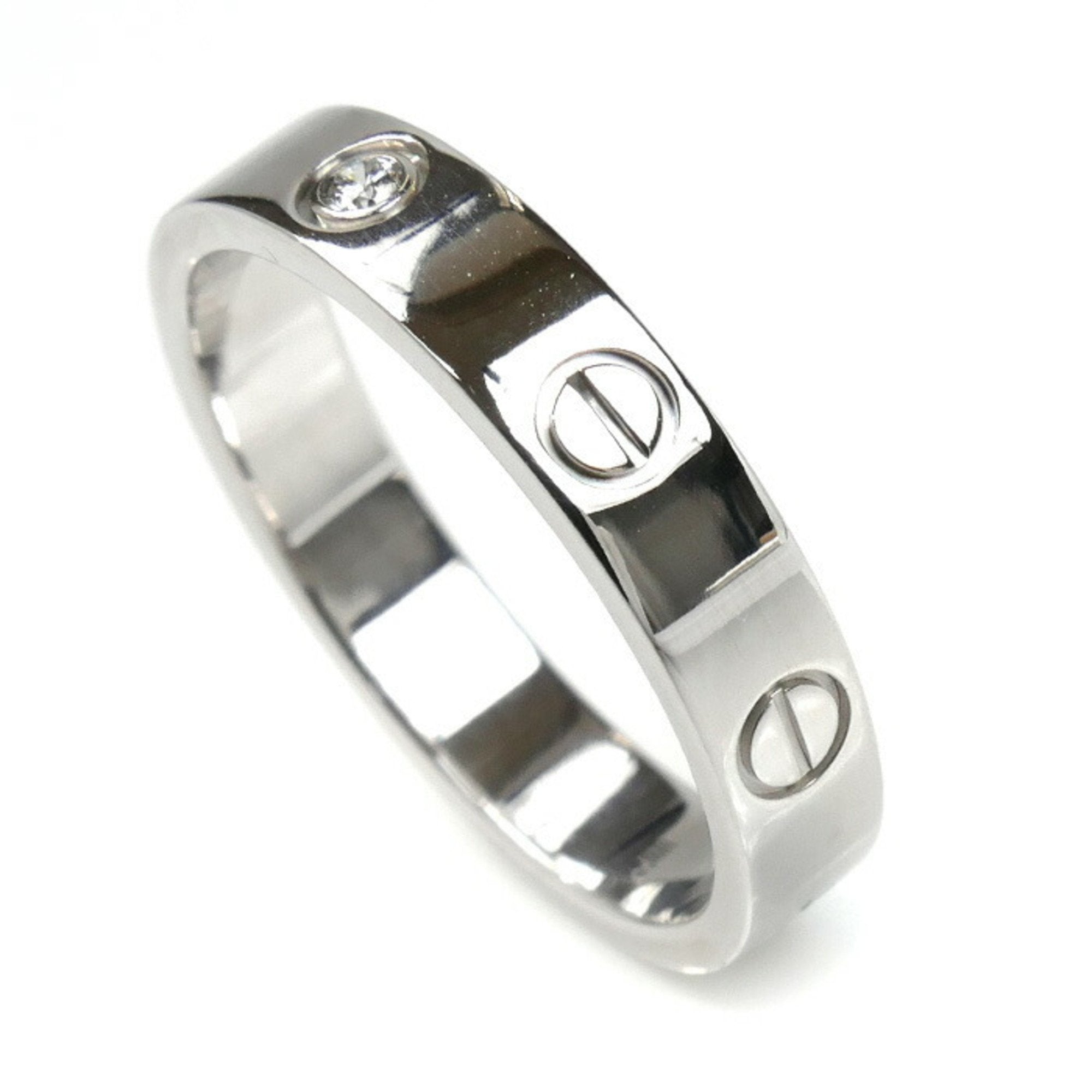 Love Ring 18K White Gold with Diamond