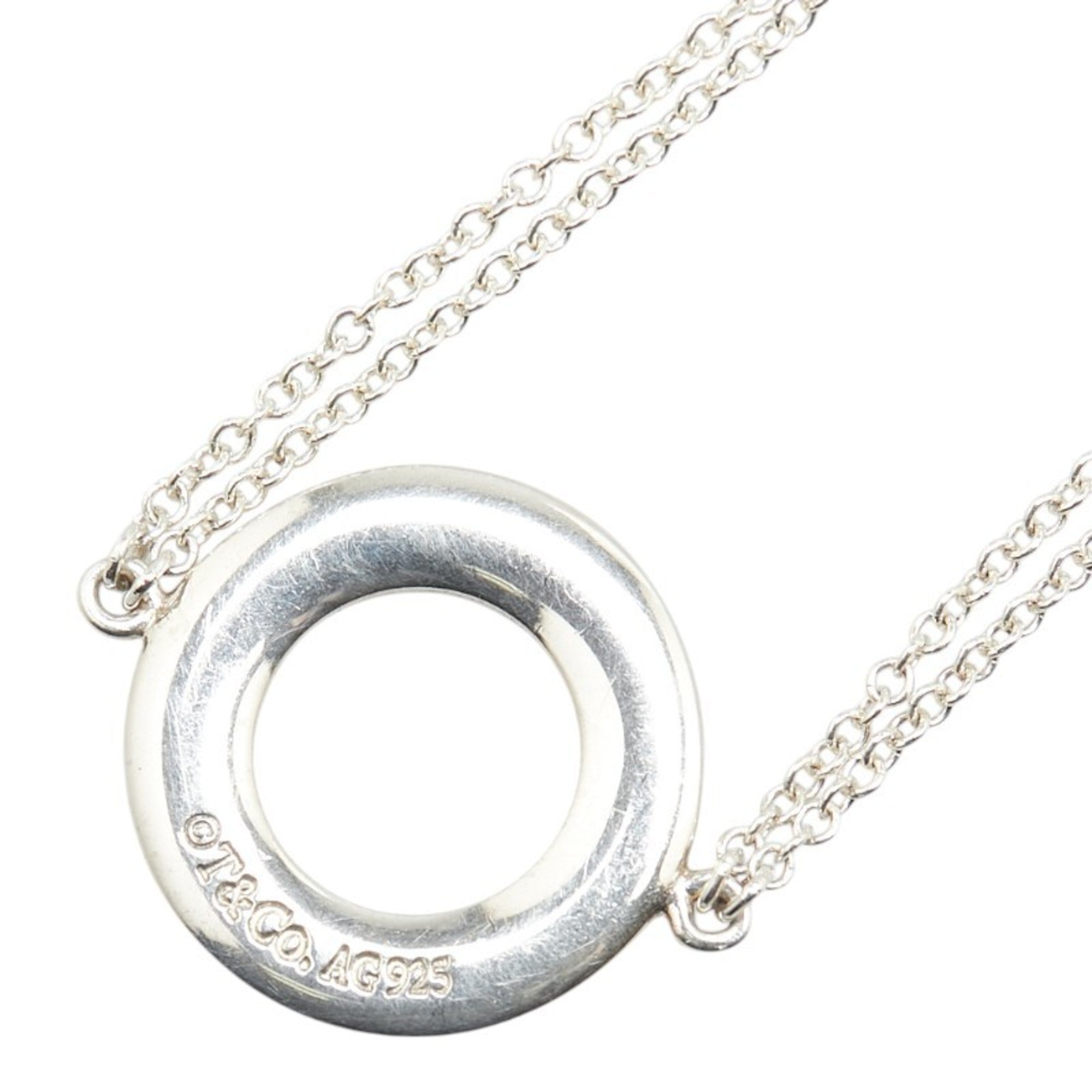 Circle Bracelet Double Chain Sterling Silver