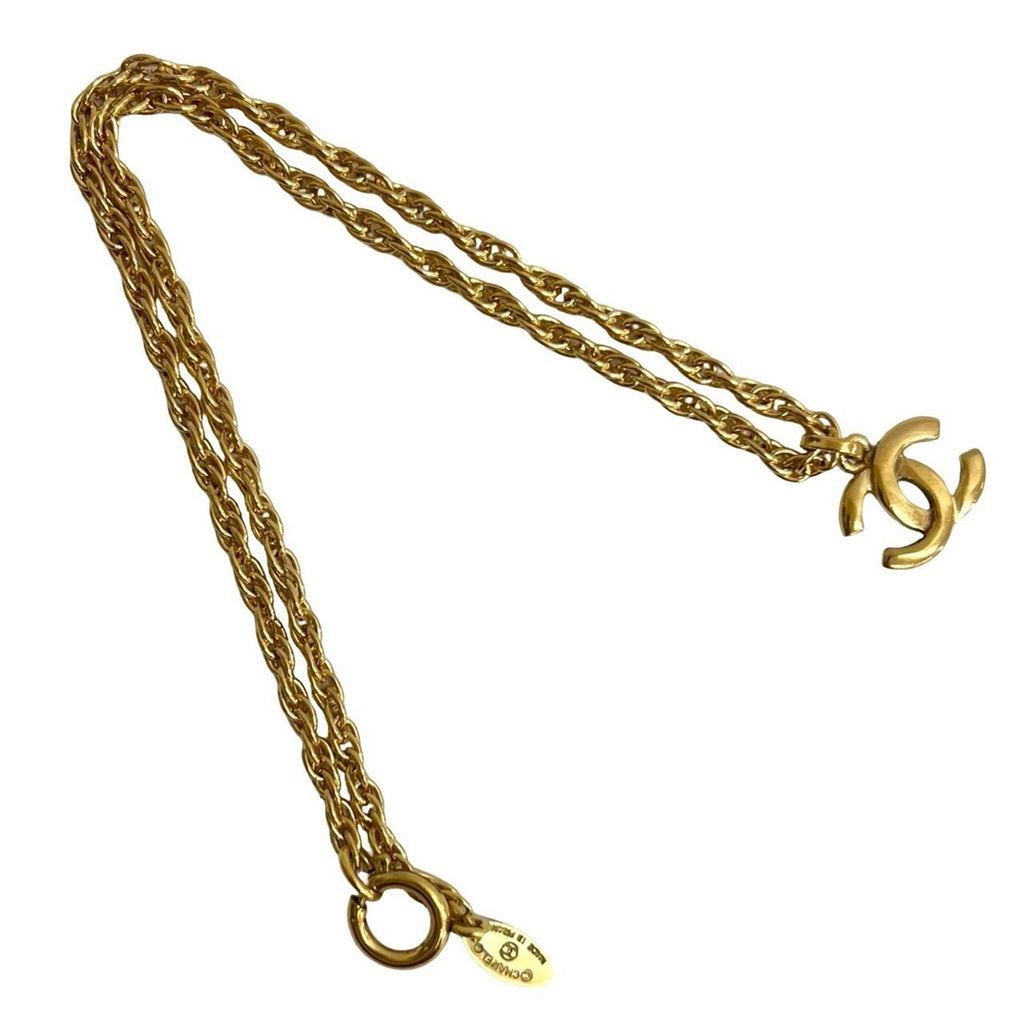 CC Logo Pendant Necklace Metal