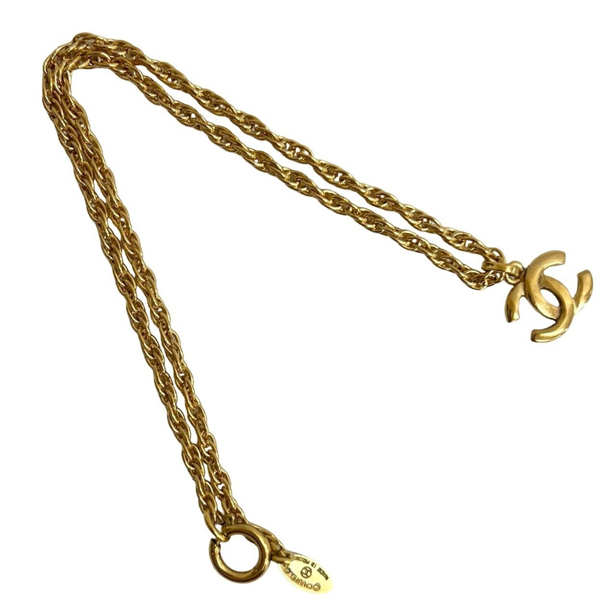 CC Logo Pendant Necklace Metal