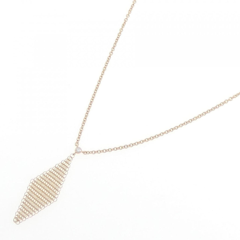 Mesh Pendant Necklace 18K Rose Gold