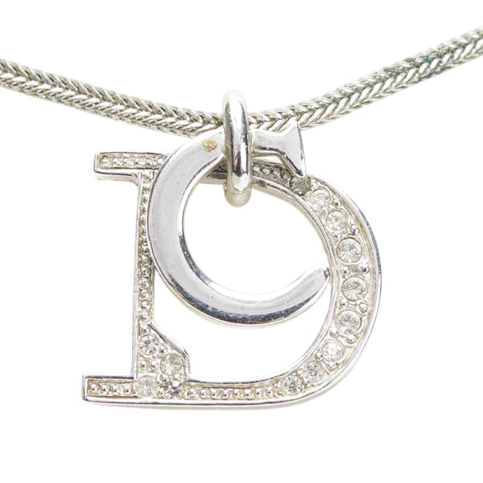 Pendant Necklace Metal with Rhinestone