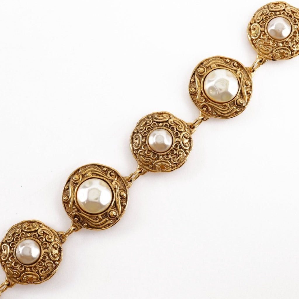 Pendant Necklace Artificial Pearl and Gold