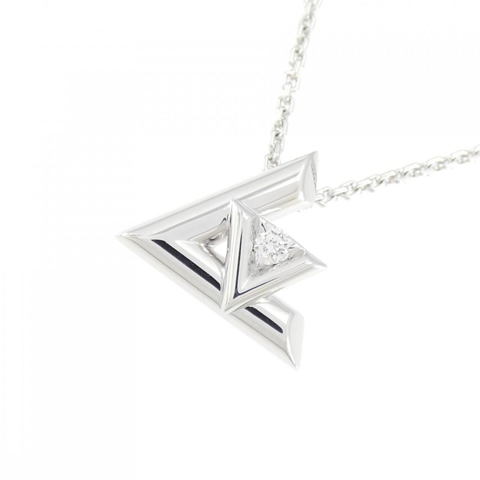 Volt One PM Pendant Necklace 18K White Gold with Diamond