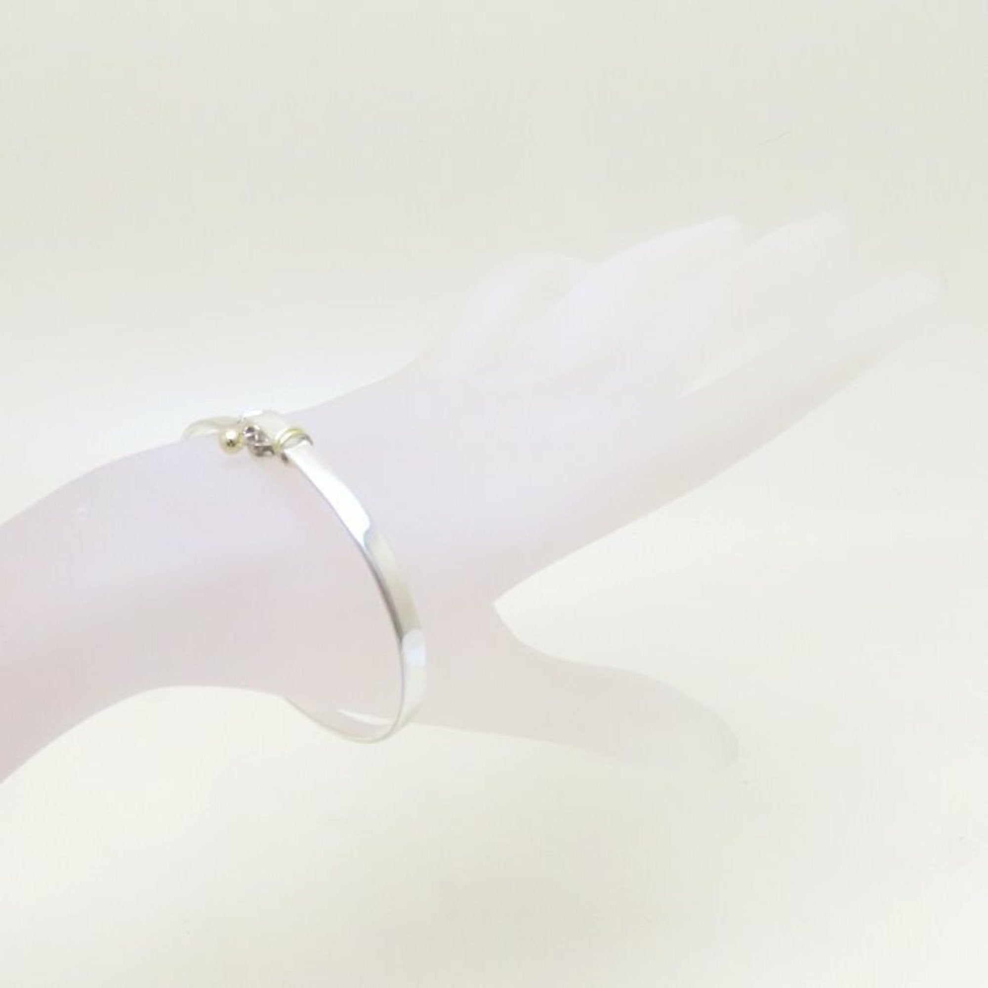 Hook Eye Bracelet Sterling Silver and 18K Yellow Gold