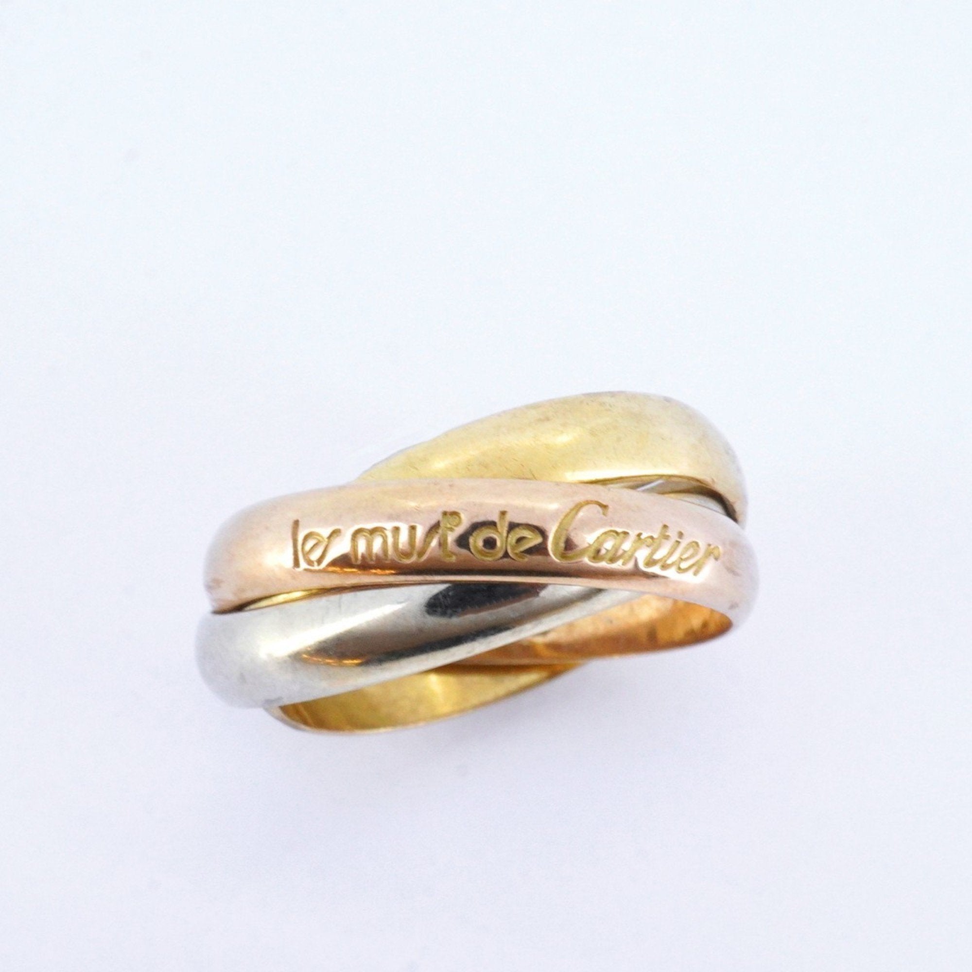 Vendome Louis Cartier Band Ring 18K Tricolor Gold