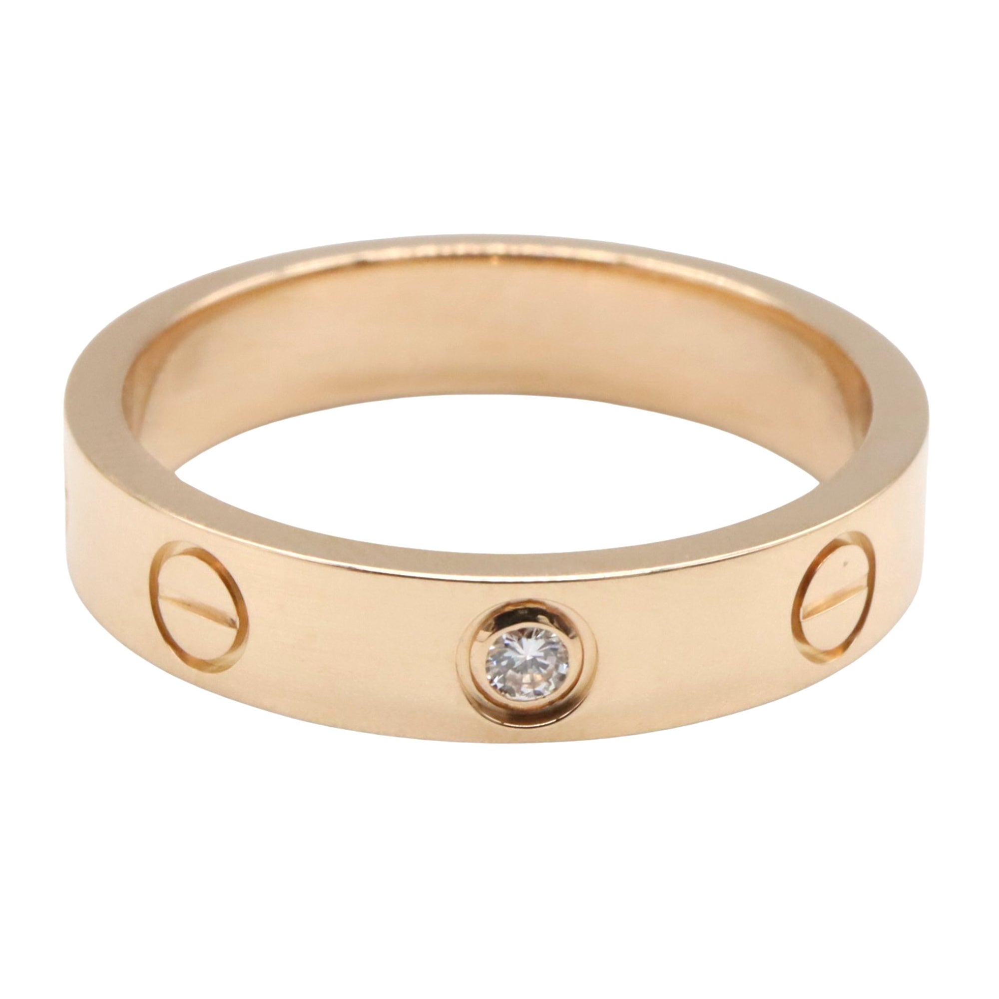 Ring 18K Rose Gold Mini with Diamond